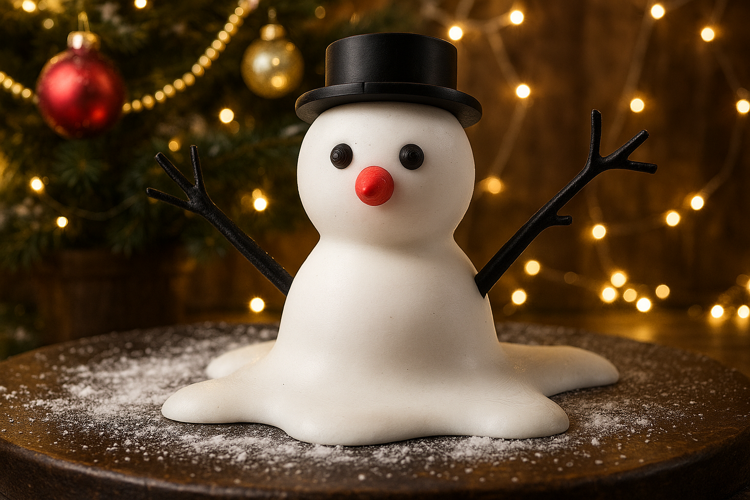 Melted Snowman Vase
