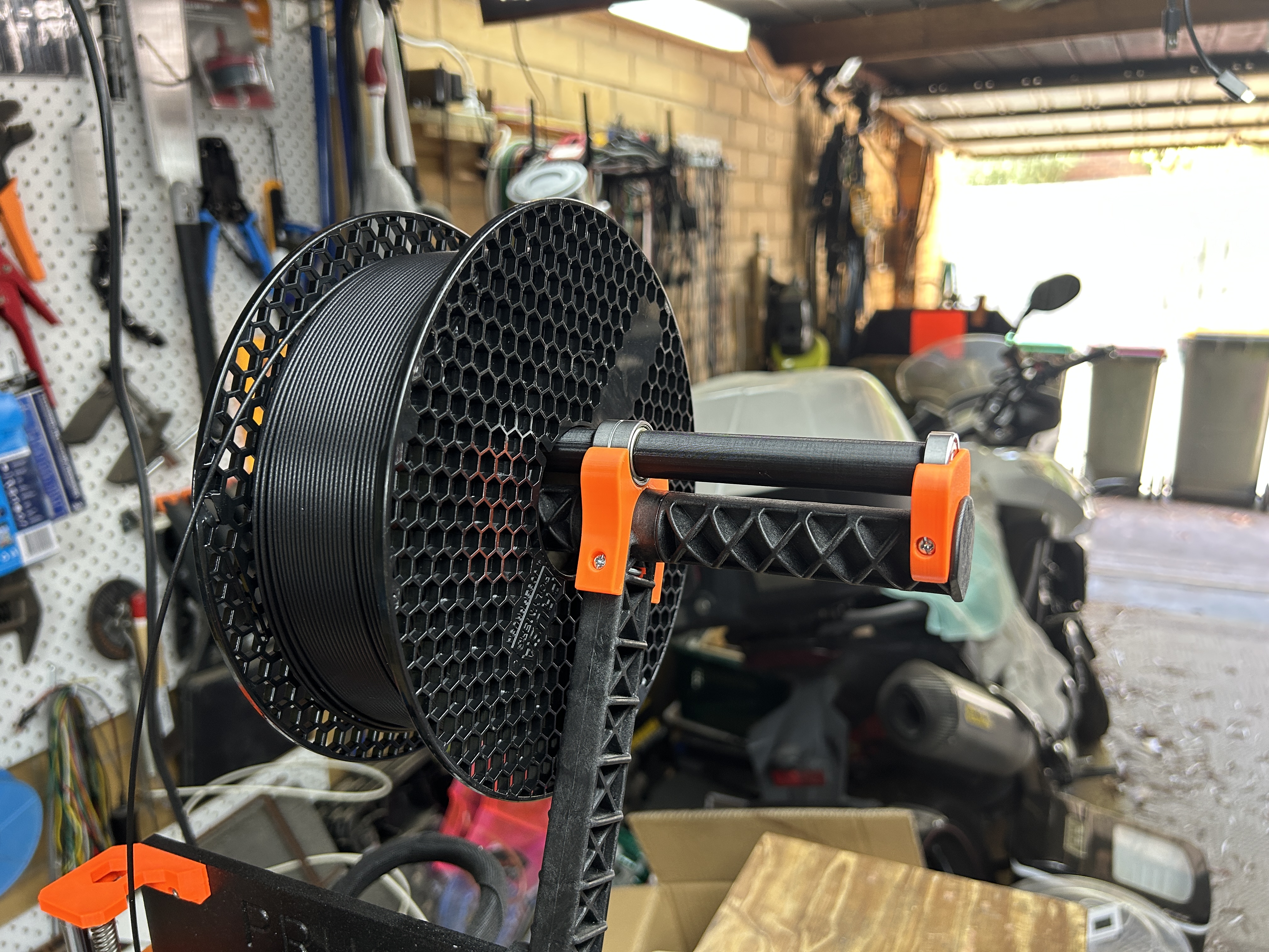 Low-friction Filament Spool Holder for i3 MK3S