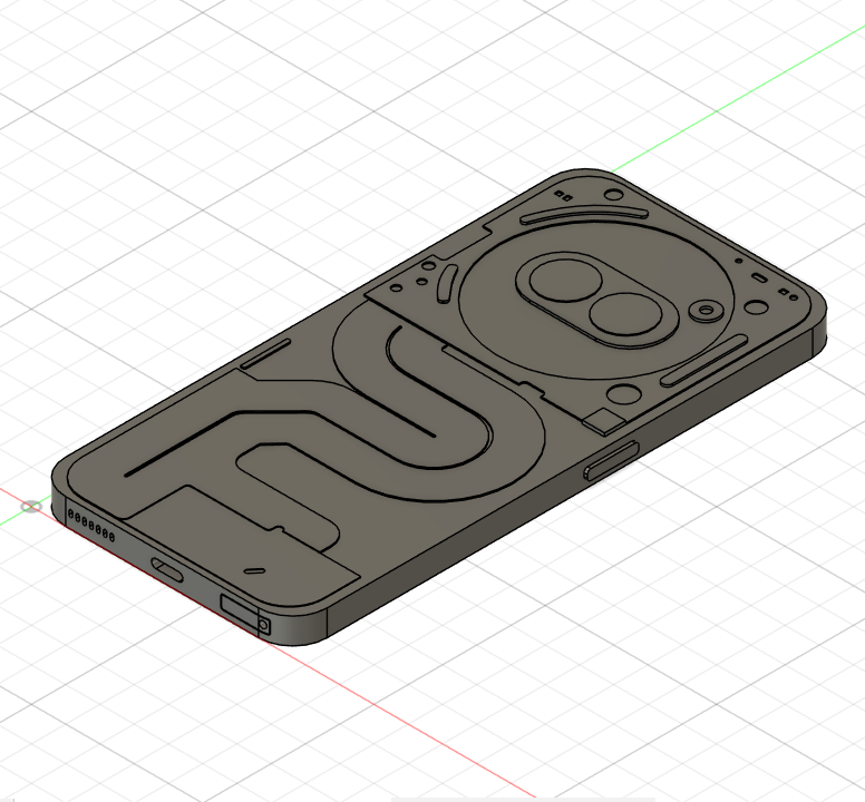 Nothing Phone (2a) 3D Model — miniatura 2