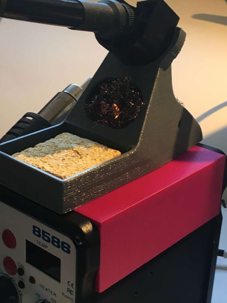 Solder iron stand and clip-on base for 8586 Station