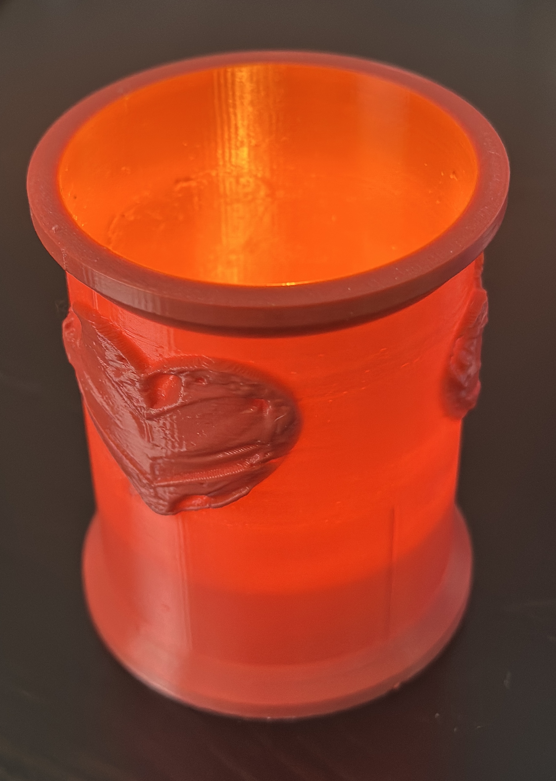 Teelicht mit Herz als Lithophan