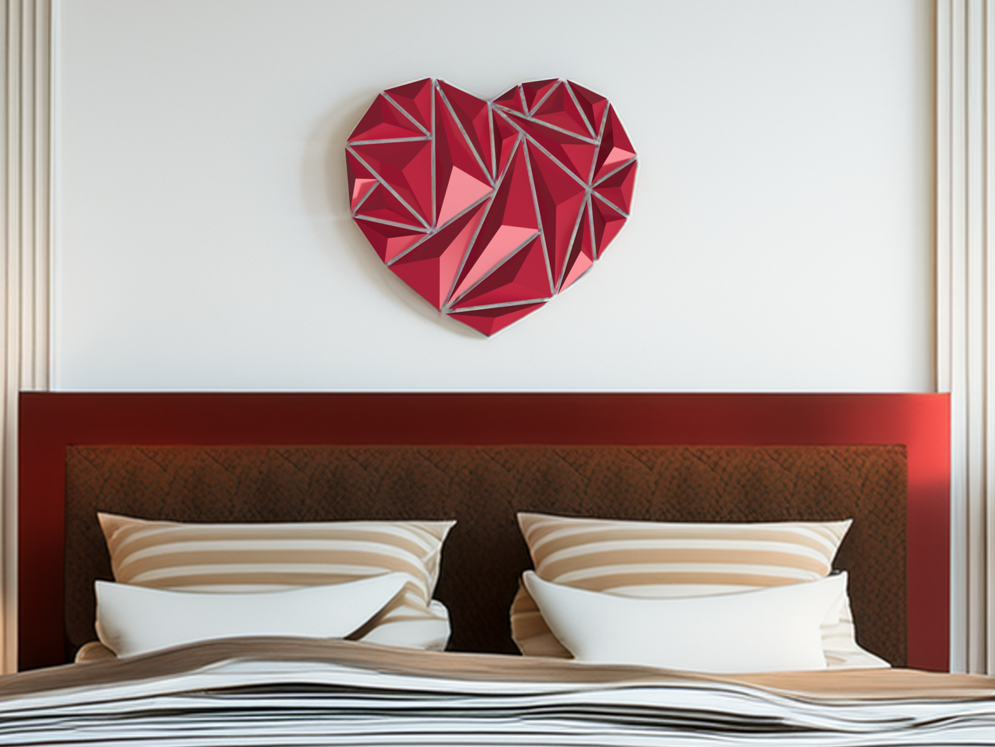 Heart wall art decoration