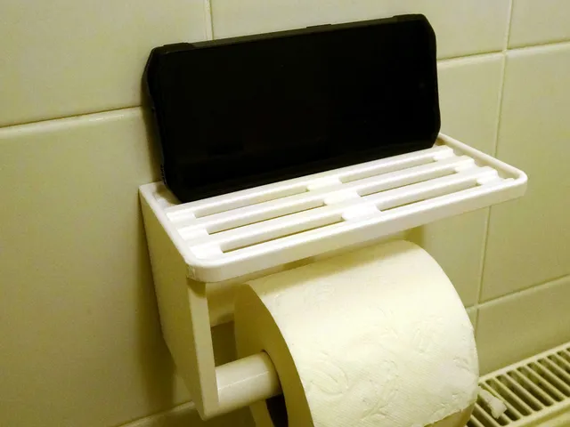 Toiletpaper Holder with Smartphone Stand
