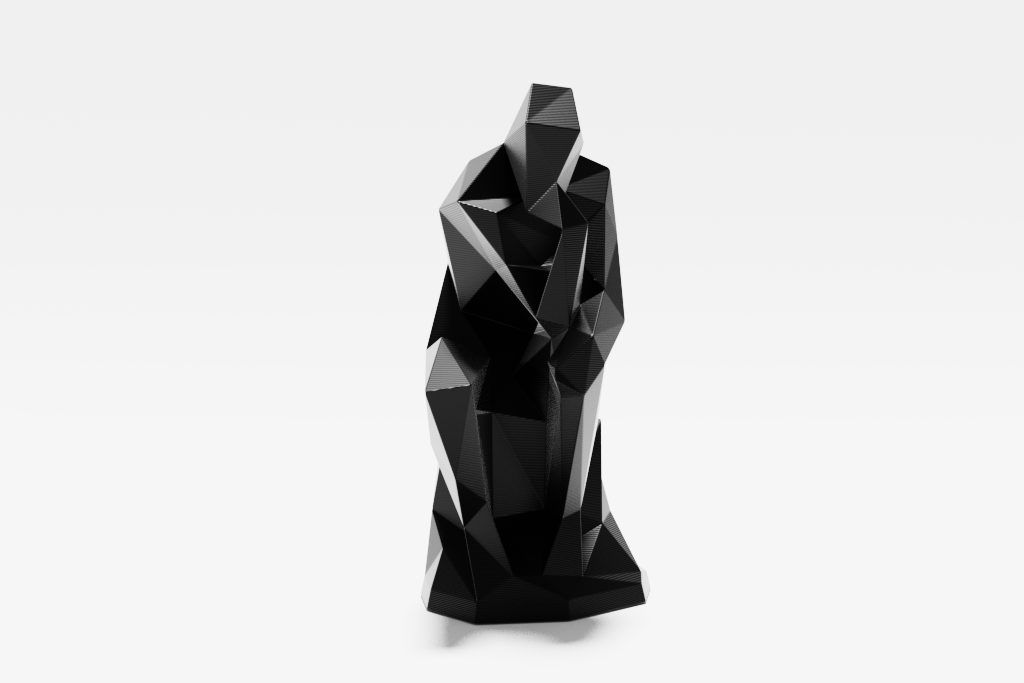 Lowest poly The Thinker — miniatura 3