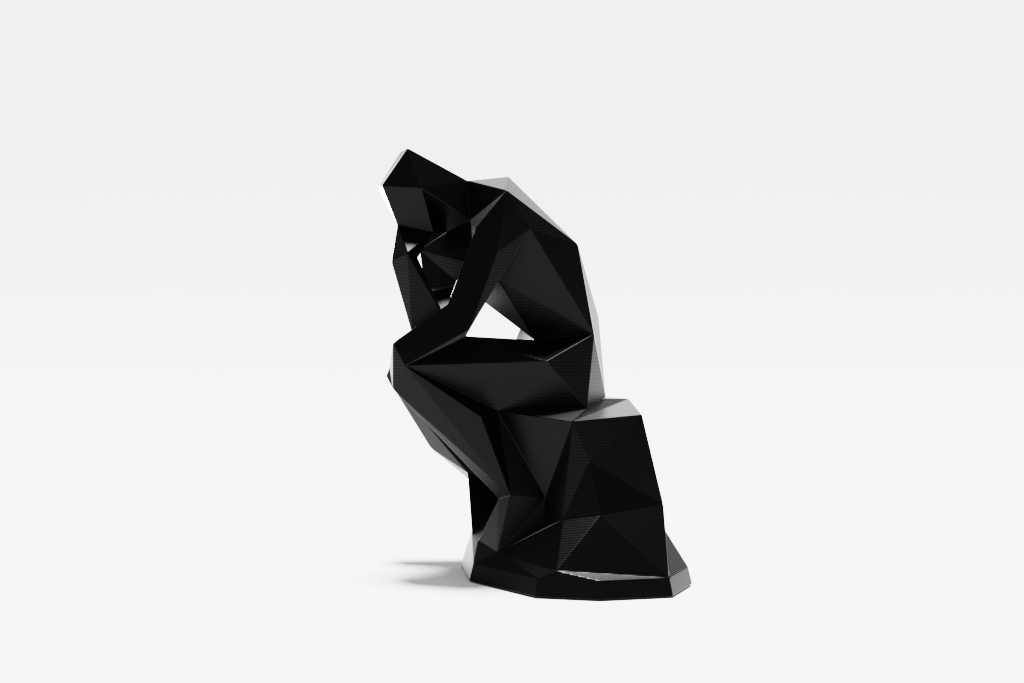 Lowest poly The Thinker — miniatura 2