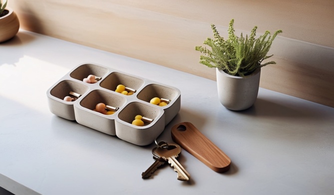 Modern minimalistic Organizer for Kitchen or Living Room