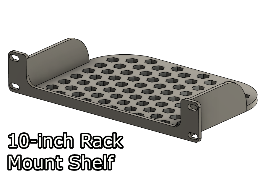 10-inch Rack Mount Shelf
