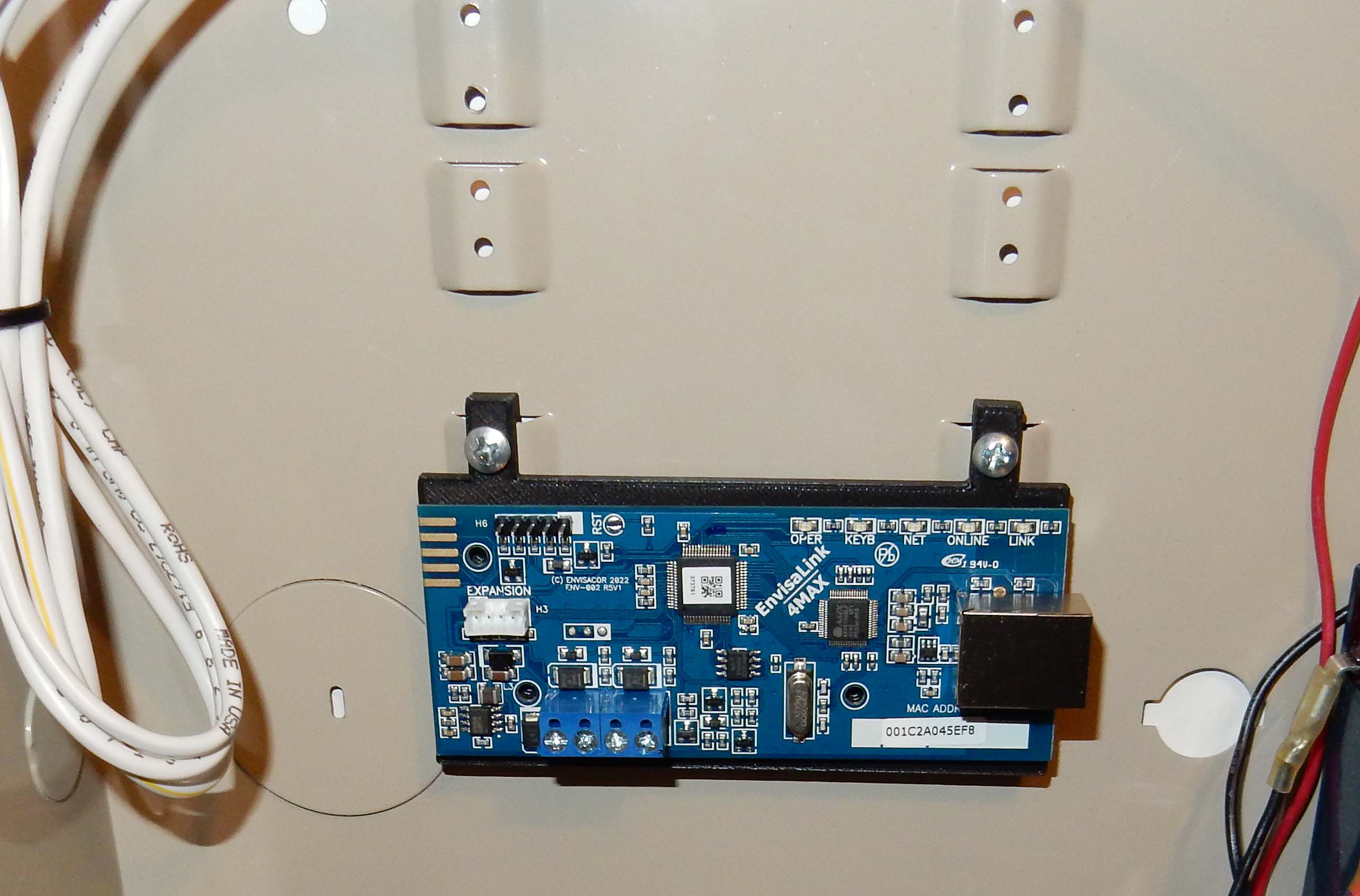 Envisalink EV4 Mount for Vista Alarm Cabinet