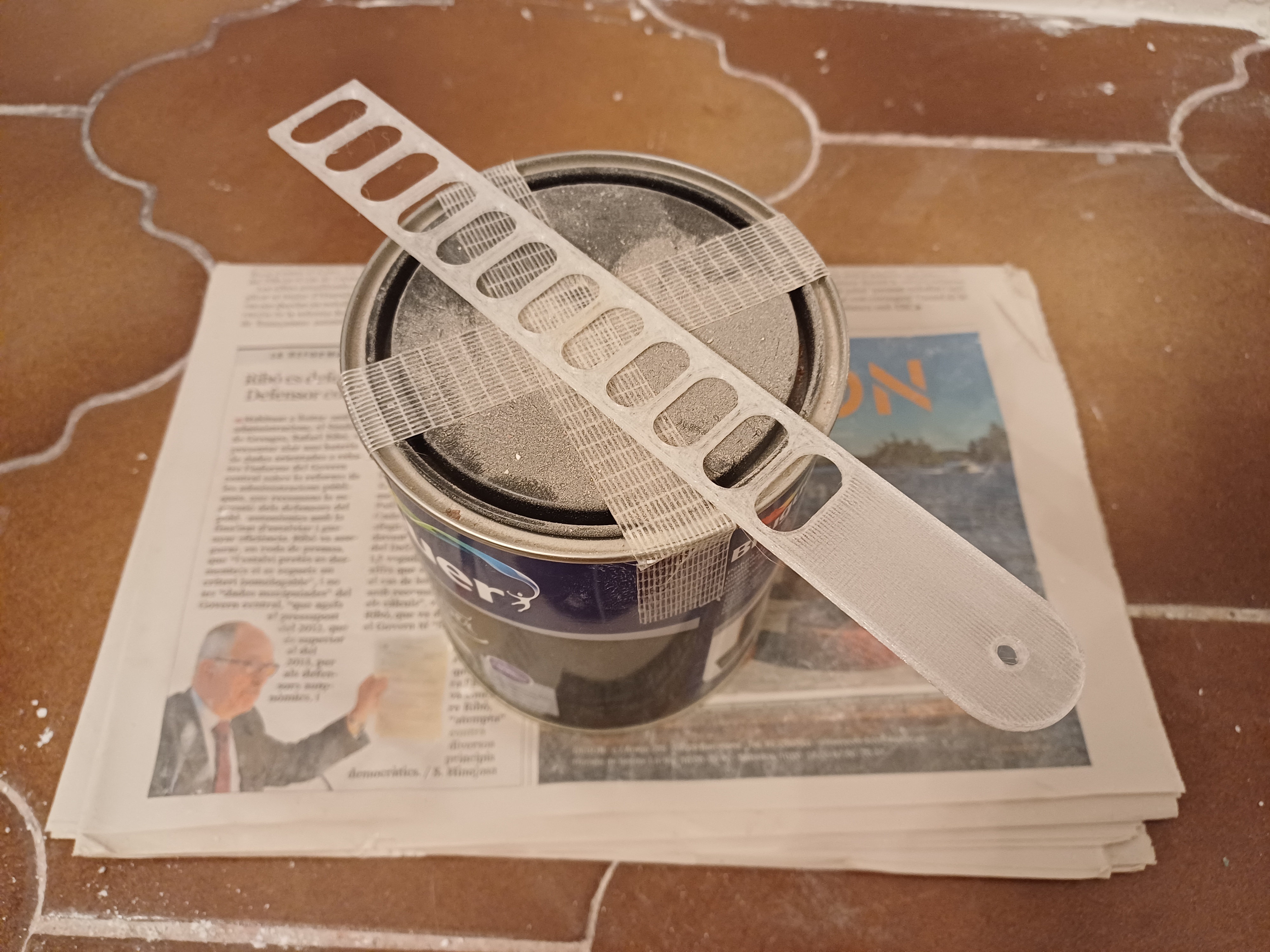 OpenSCAD spatula, sanding block & stirrer - fully customizable — miniatura 4