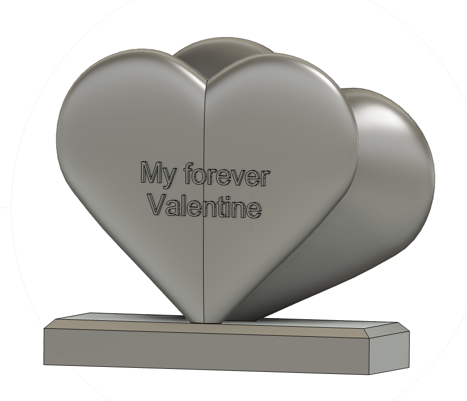 Valentine intertwined hearts