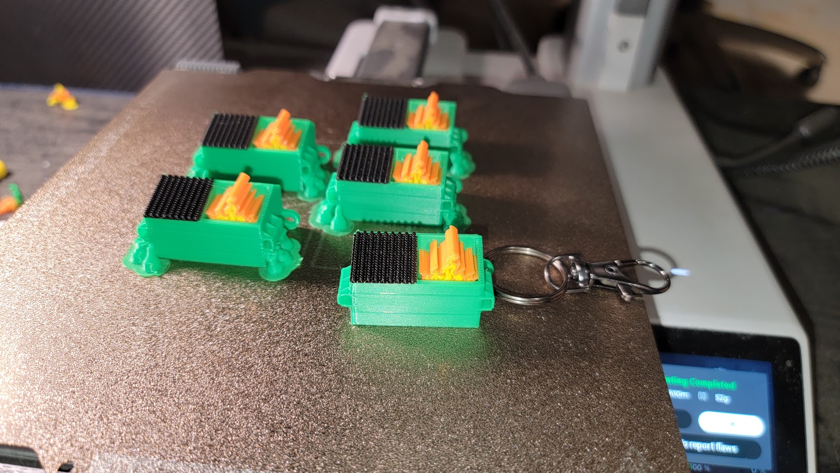 Dumpster Fire Keychain