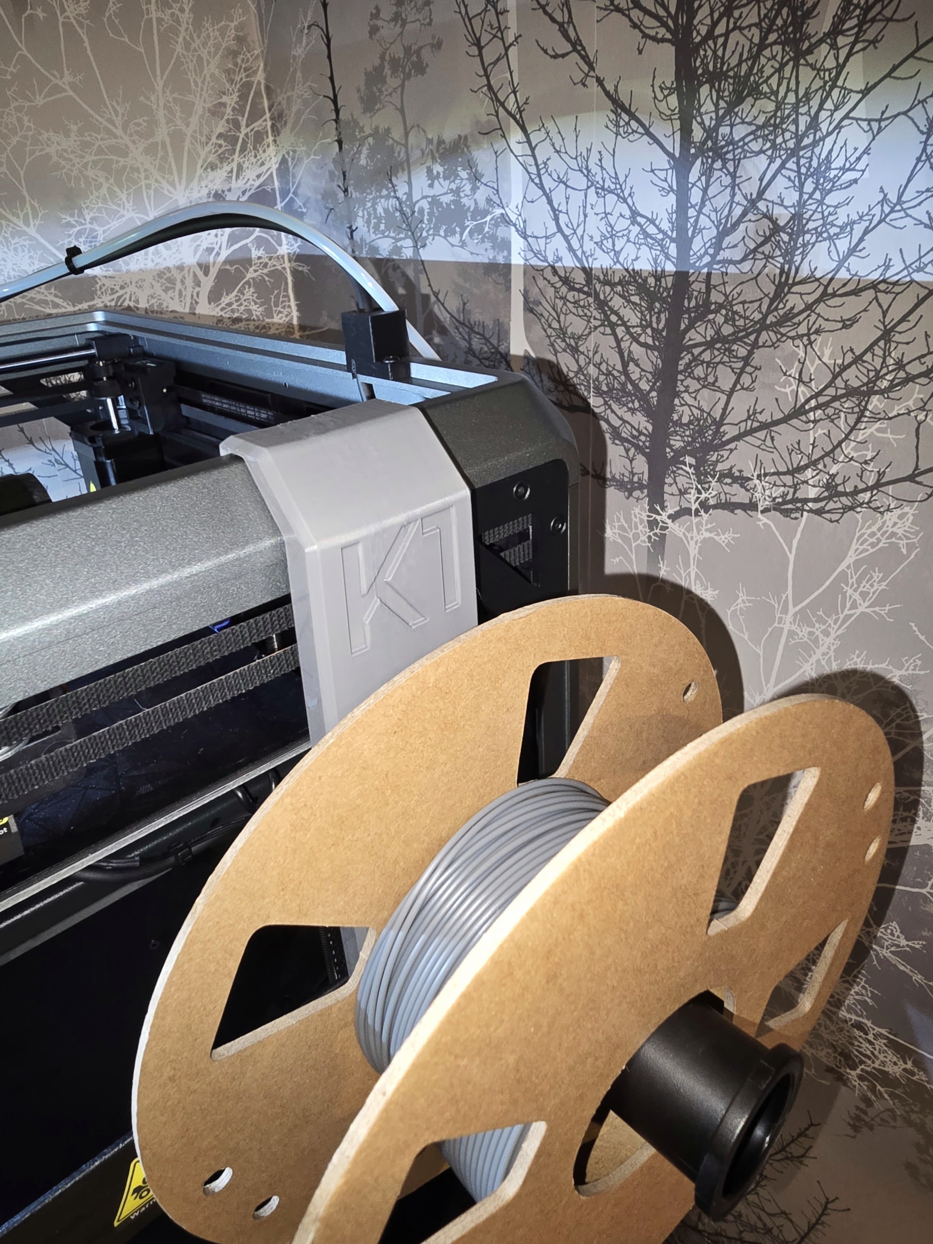 K1 SE Side Filament Mount (With K1 Logo) 3D model thumbnail
