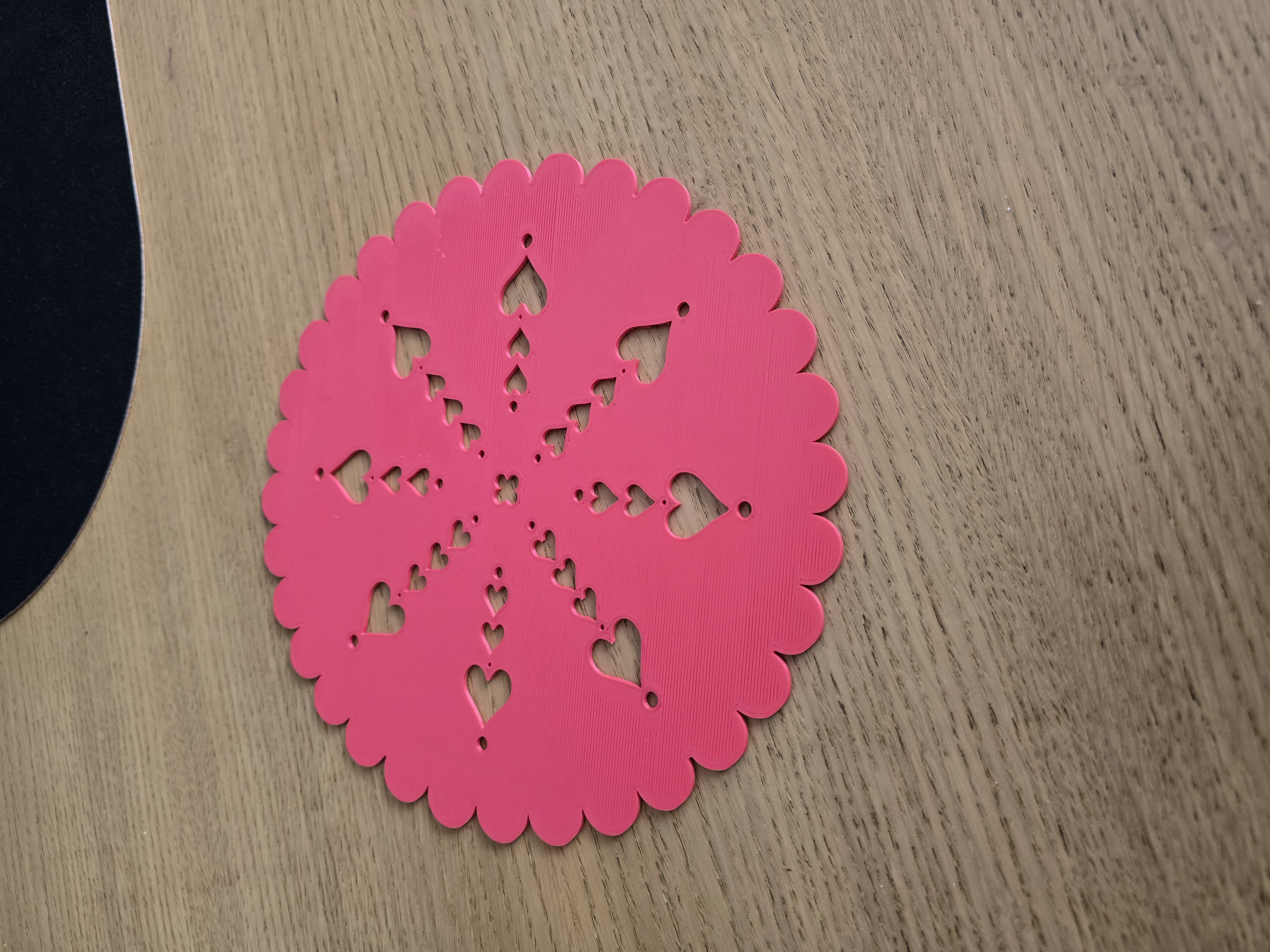 Decorative plate w/hearts