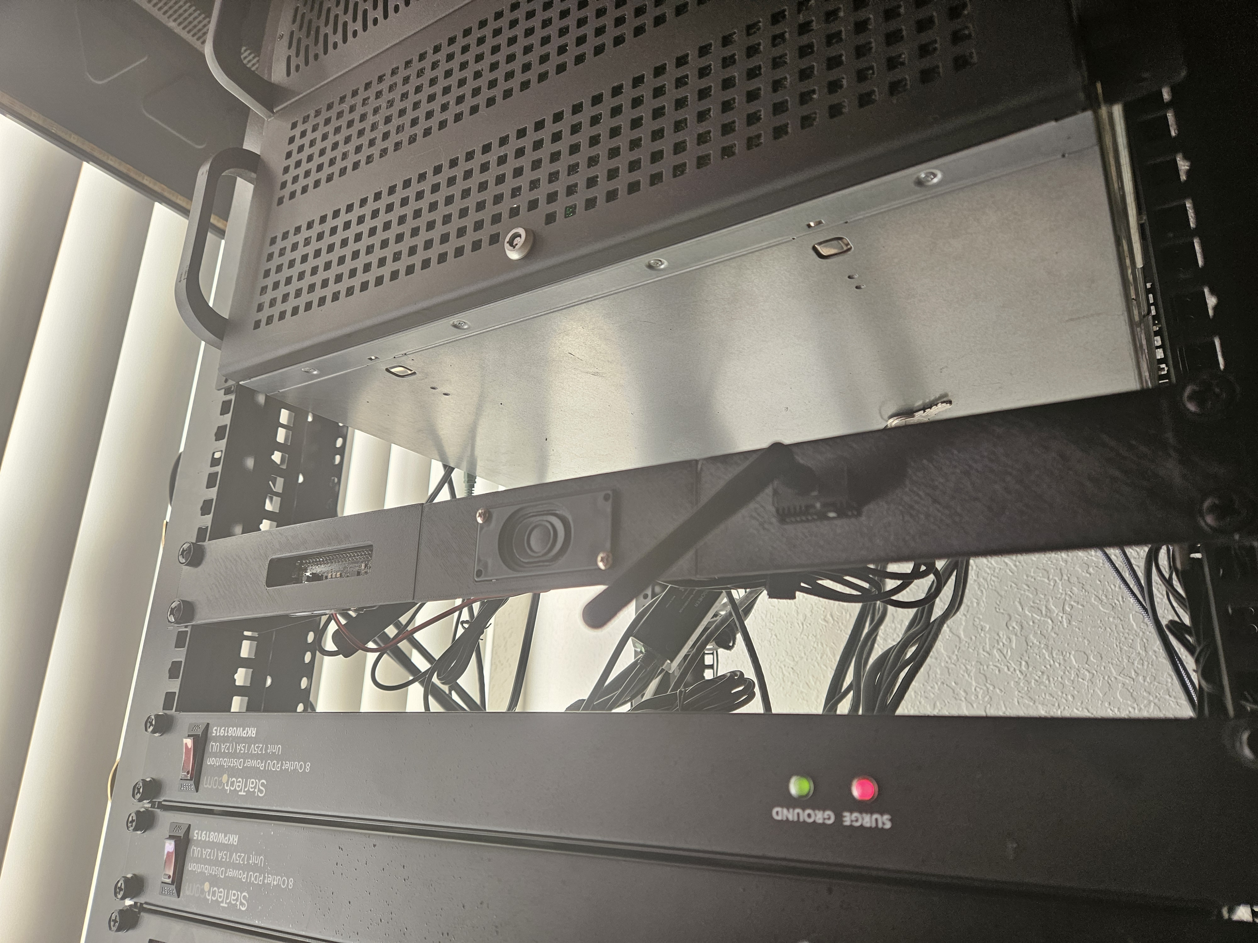 rack mount raspberry pi with speaker and dongle