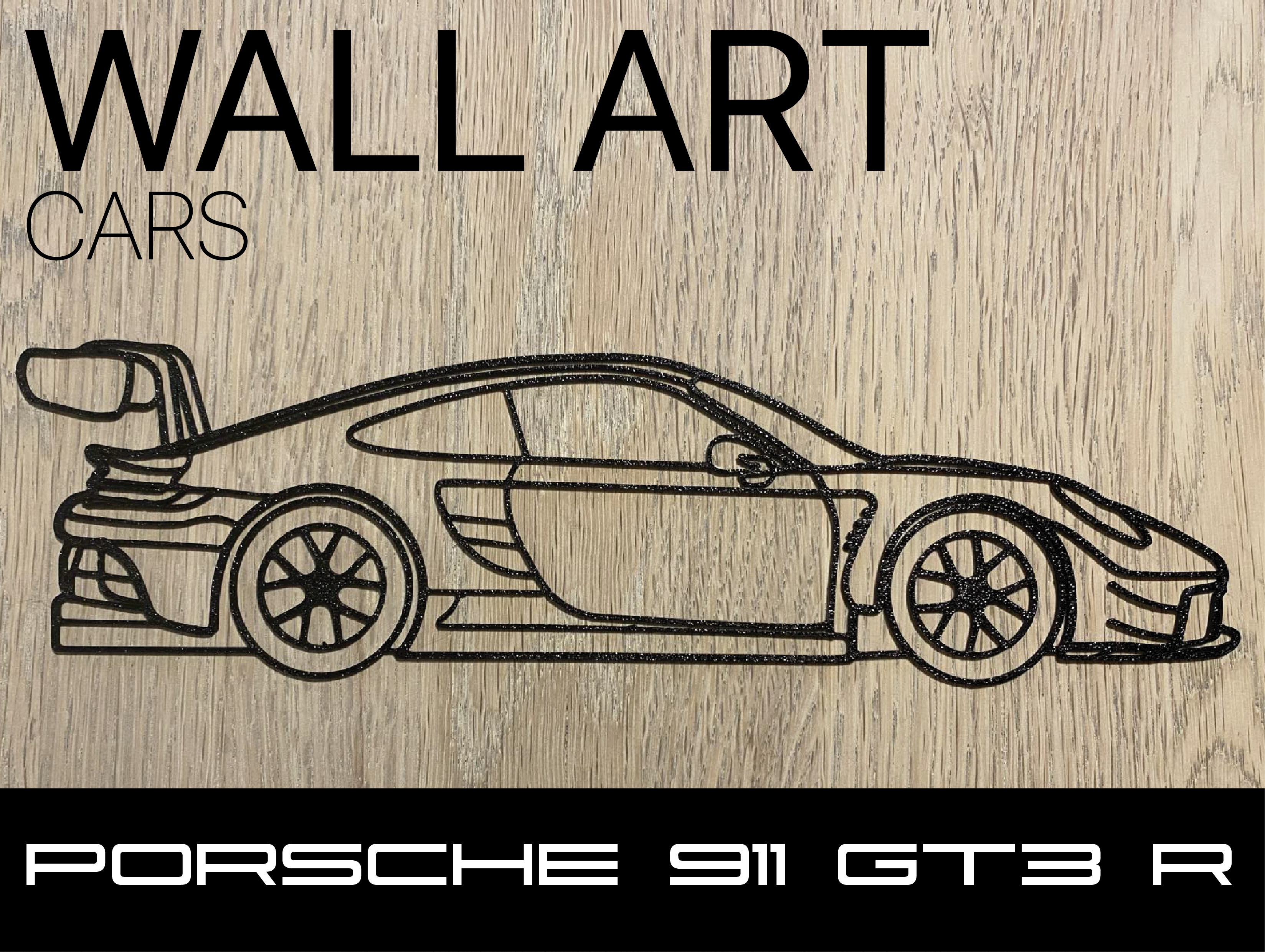 Car silhouette wall art - Porsche 911 GT3 R 2023