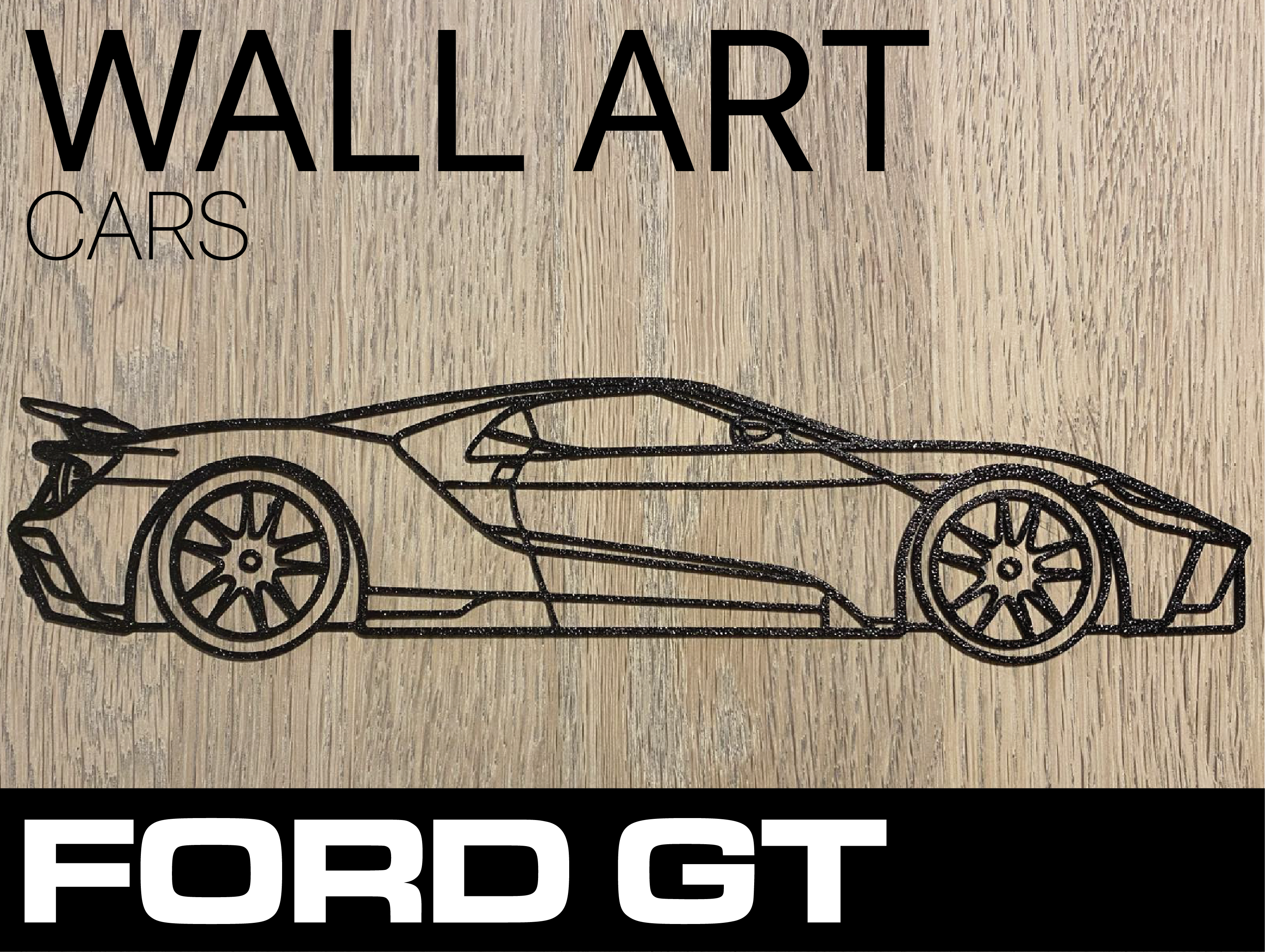 Car silhouette wall art - Ford GT