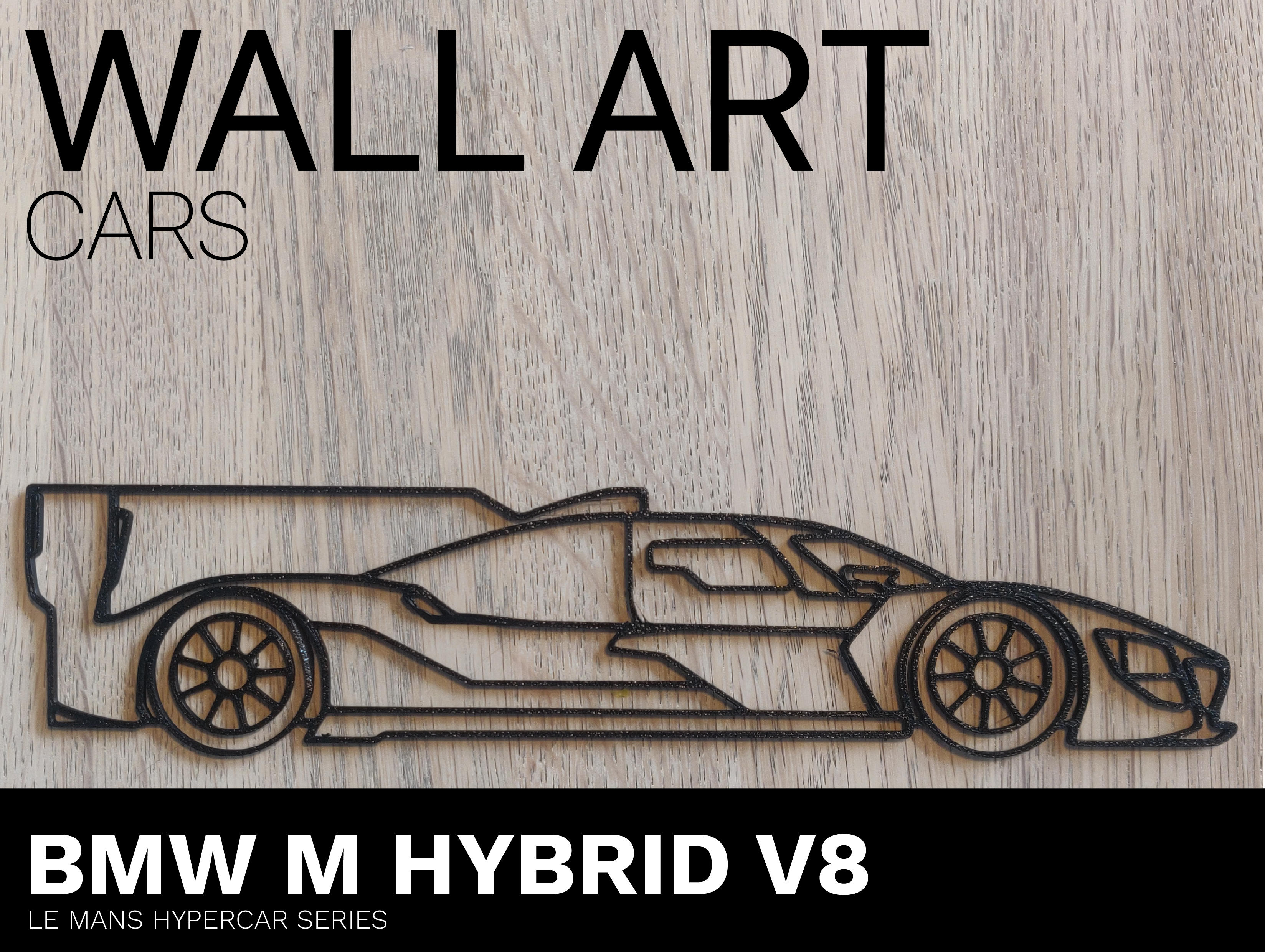 Car silhouette wall art - BMW M Hybrid V8