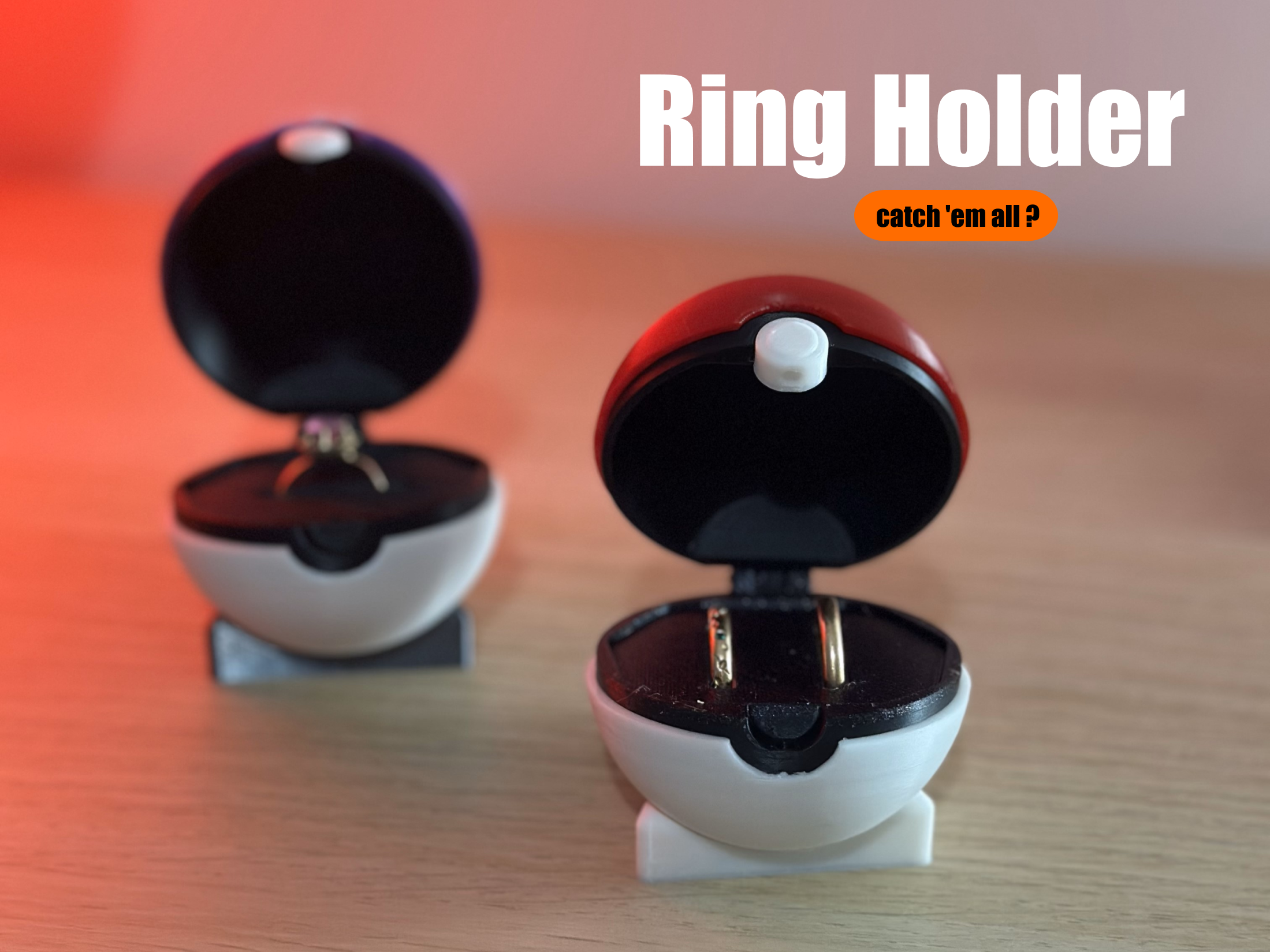 POKEBALL - Ring Holder