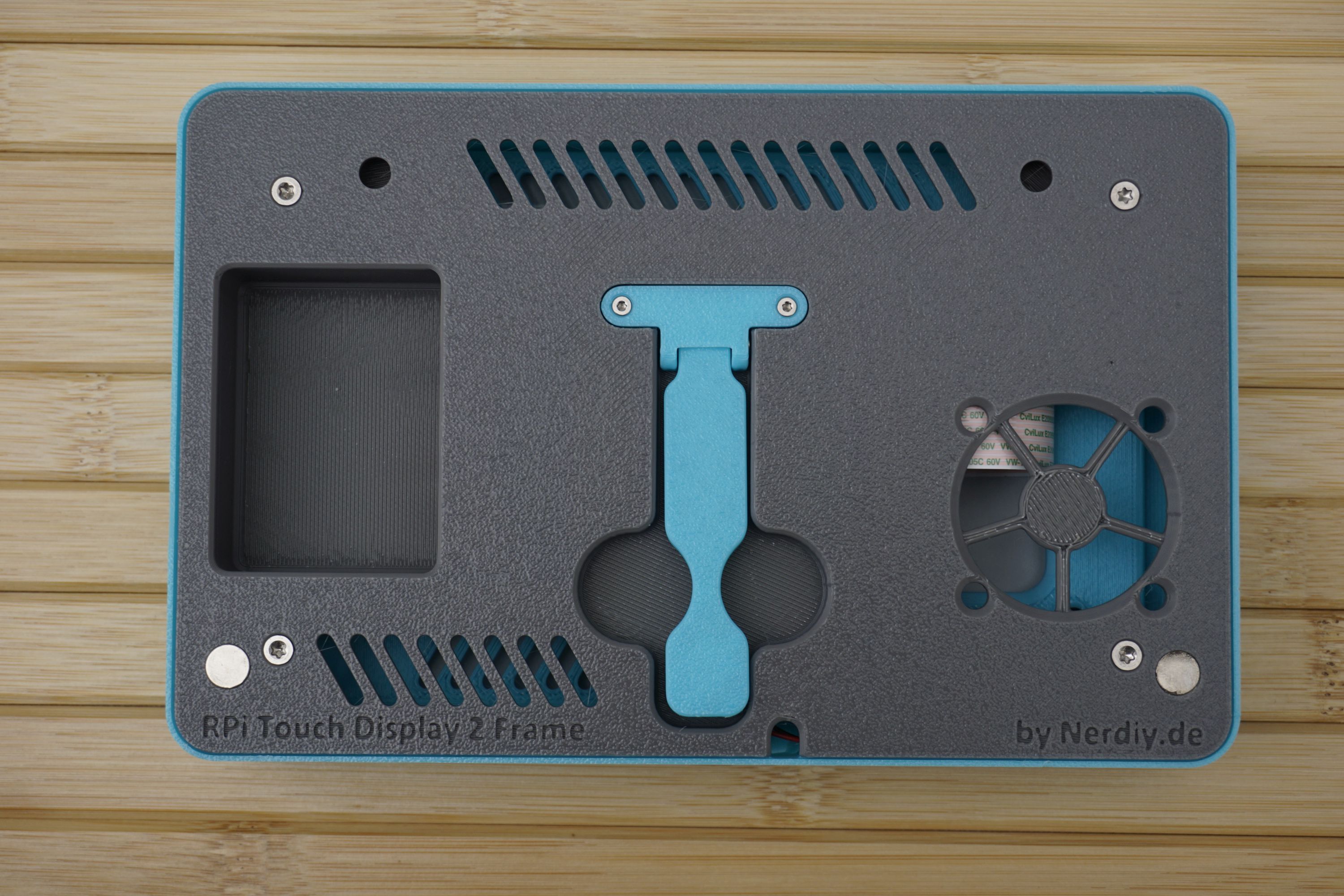 Raspberry Pi 7" Touch Display 2 Frame for RaspberryPi 4 - Horizontal by Nerdiy.de — miniatura 7