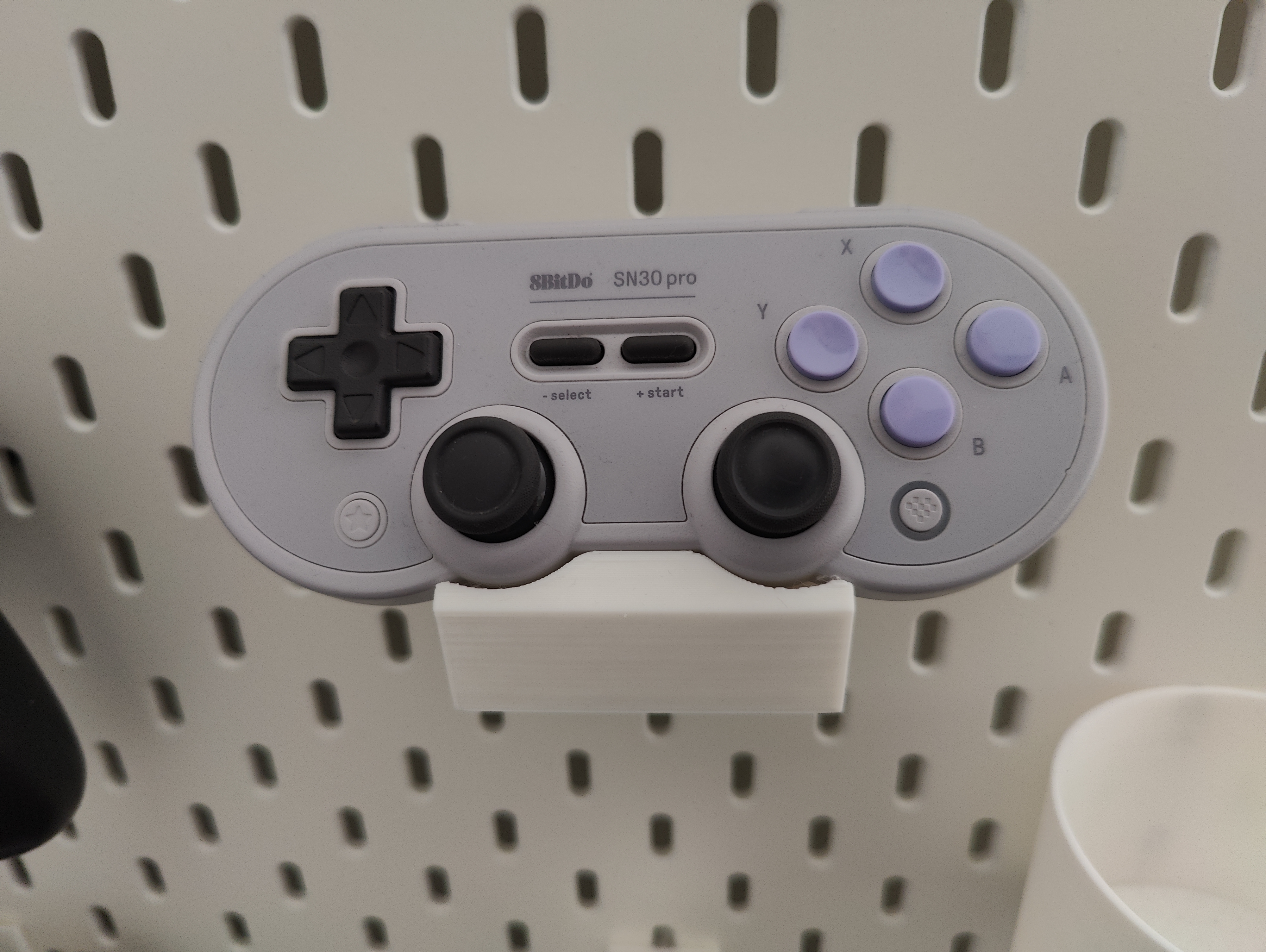 IKEA Skadis Peg Board Holder for 8bitdo SN30Pro Controller