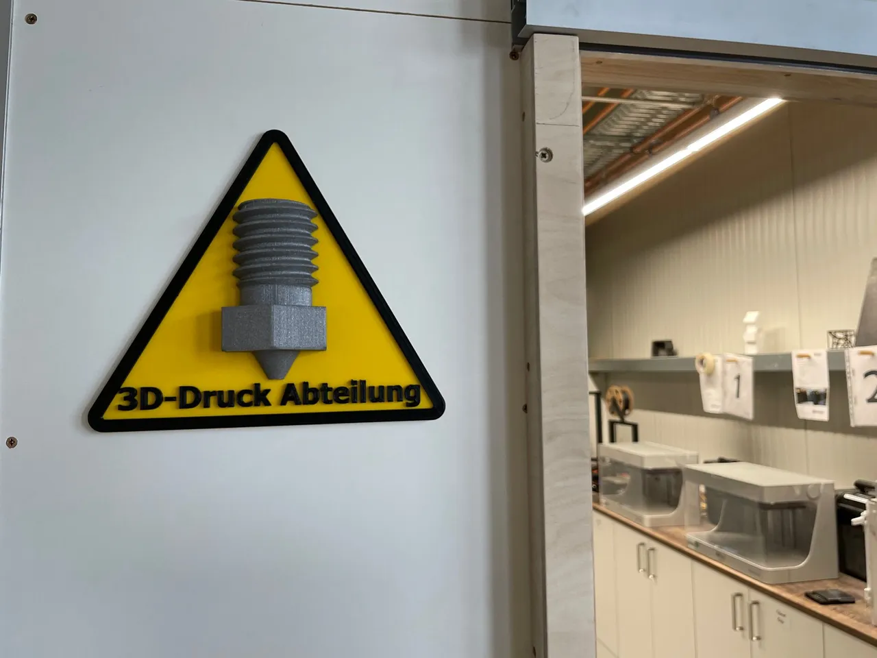 3D Druck Abteilung Schild (also in English) von 3DPrintNovesia