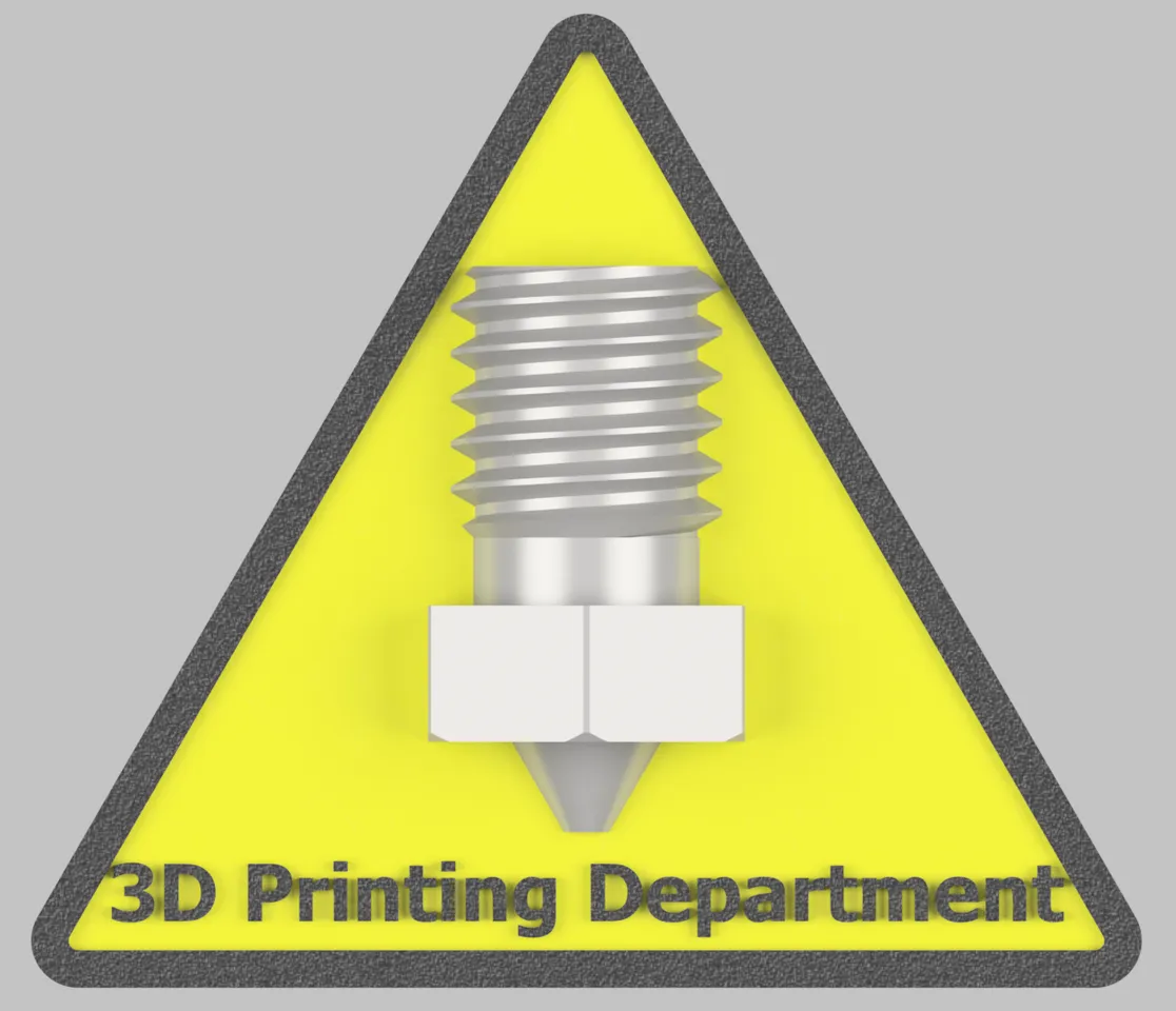 3D Druck Abteilung Schild (also in English) von 3DPrintNovesia