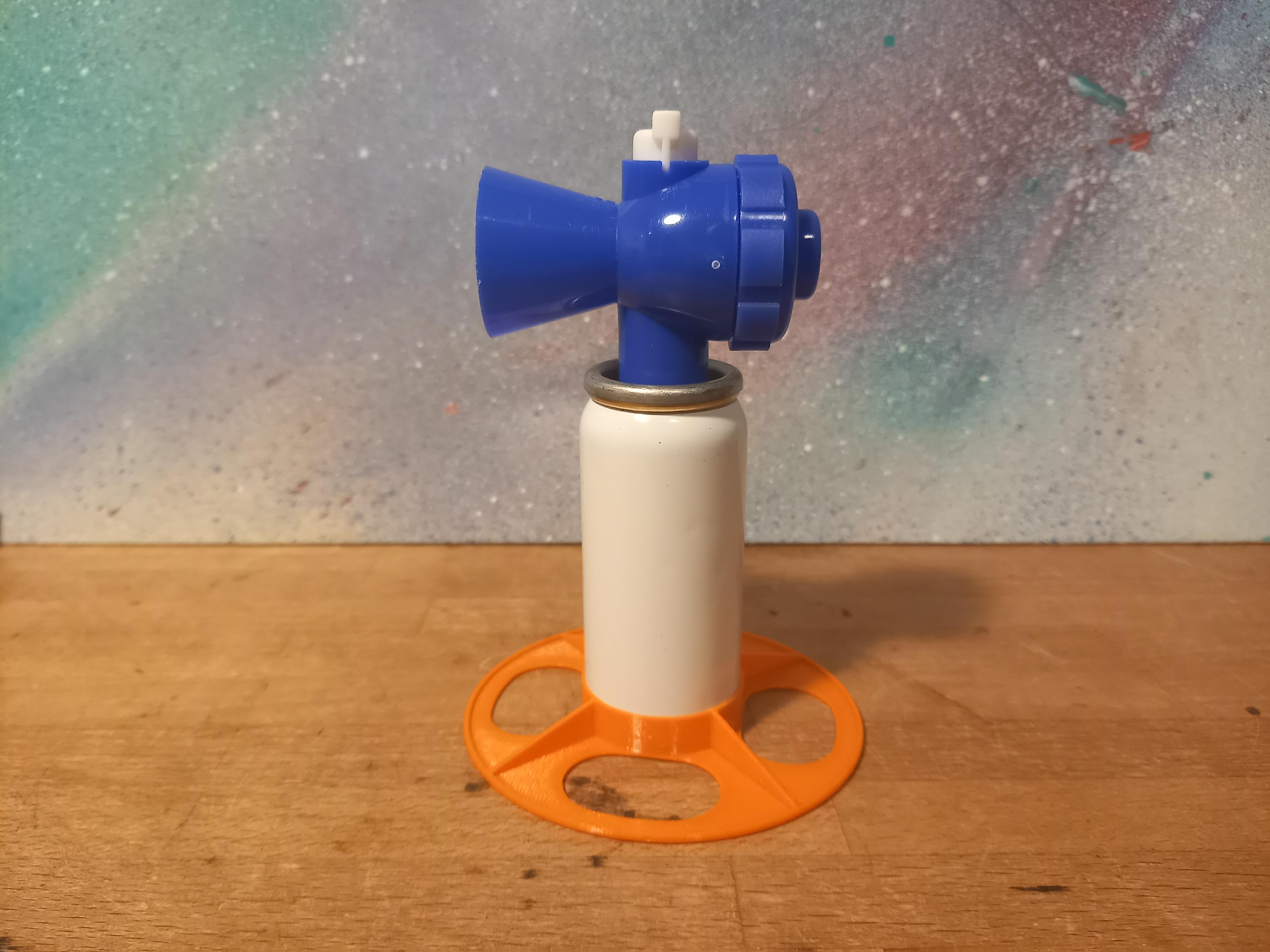 Air horn canister stand, round
