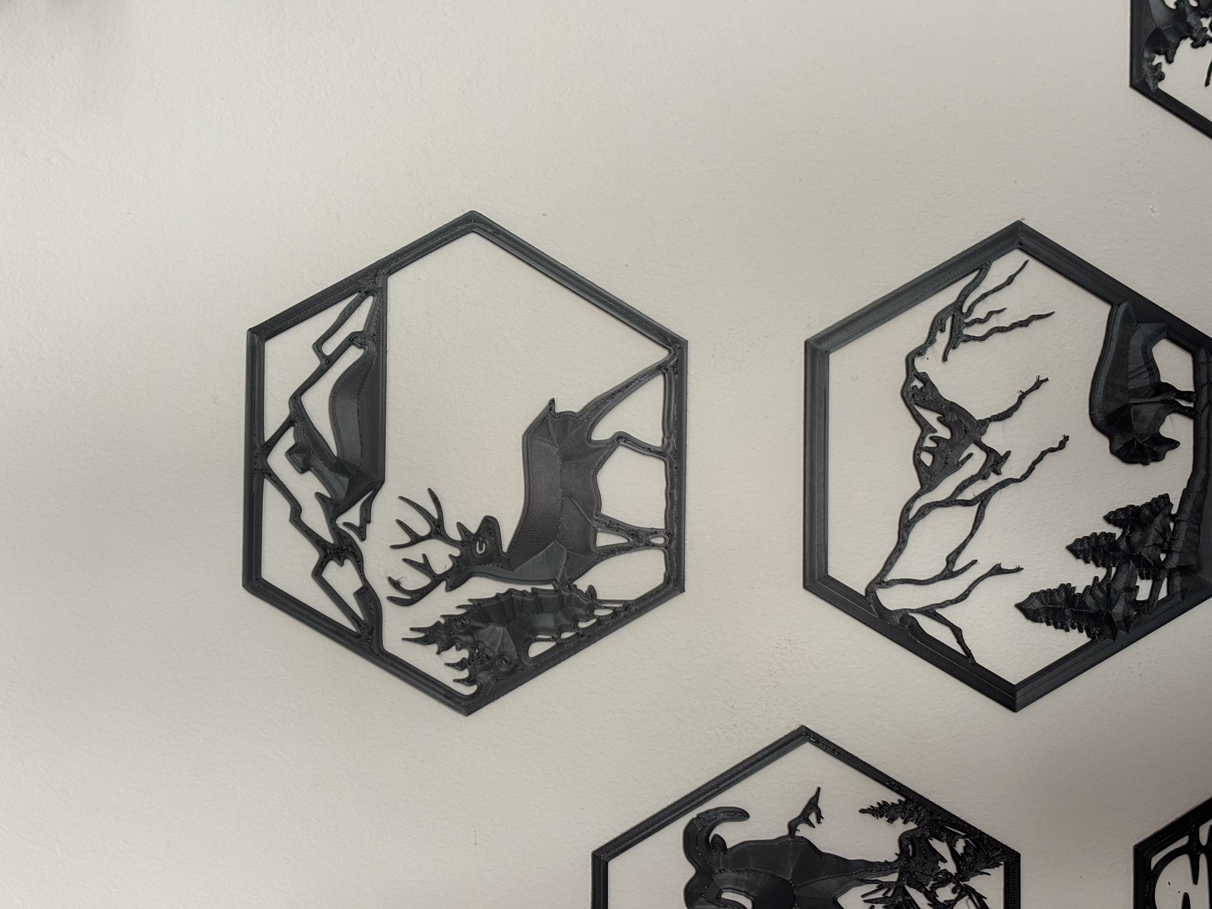 Decorative Elk Hexagonal REMIX 3D model thumbnail