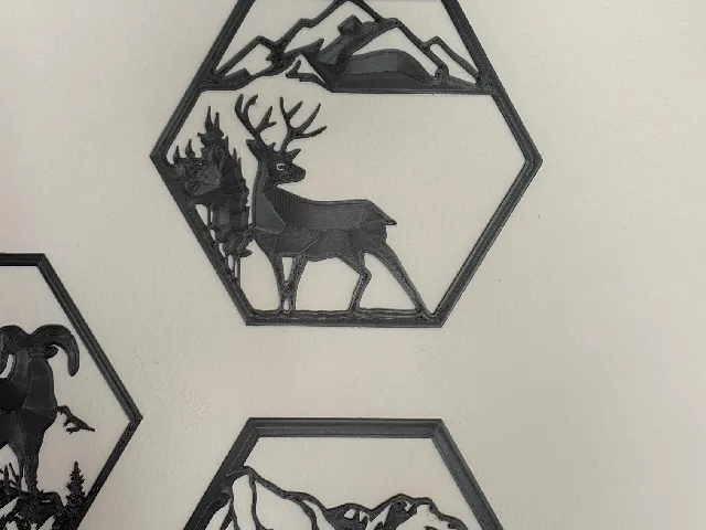 Decorative Elk Hexagonal REMIX