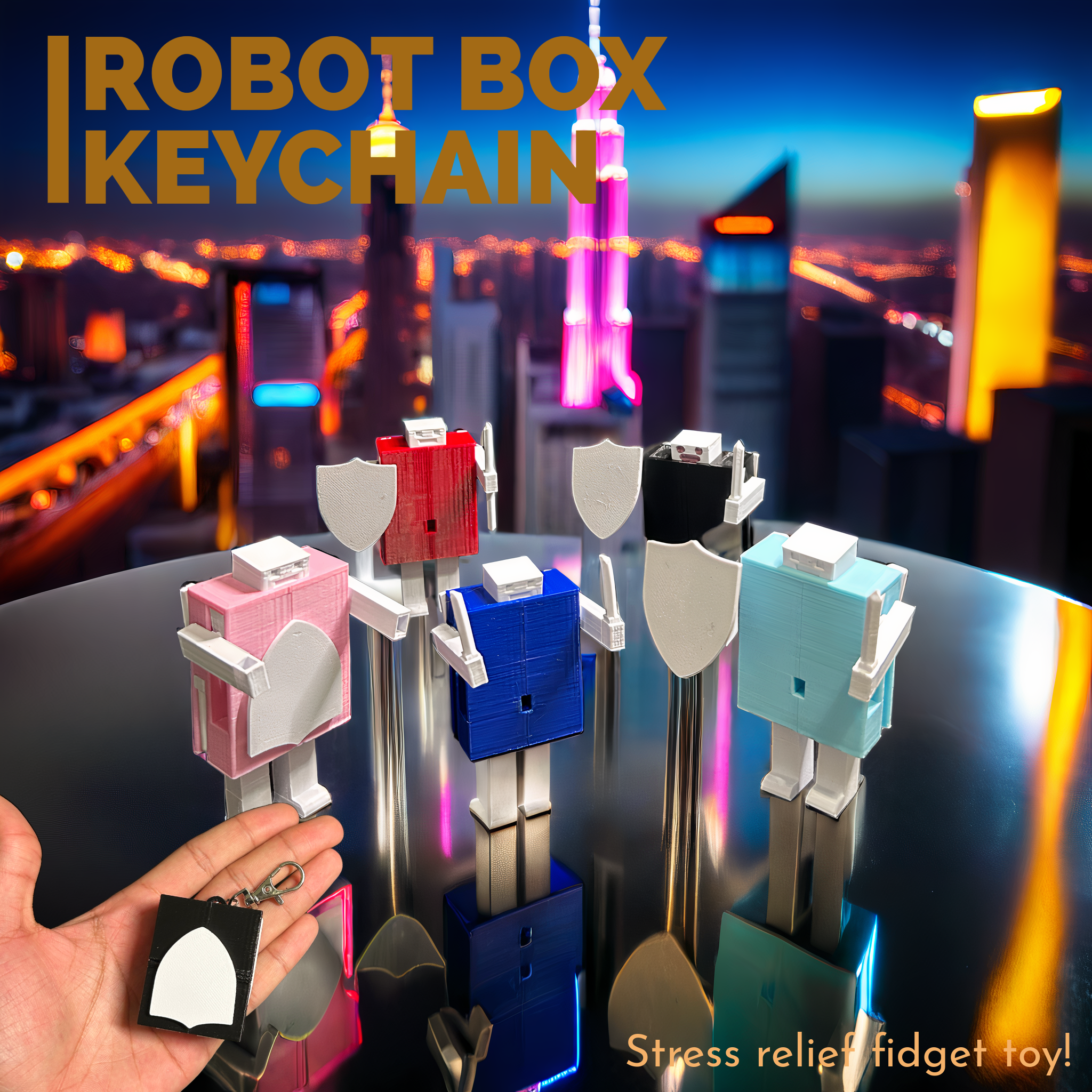 Fidget Transforming Keychain Robot – DIY 3D Printed Fun!