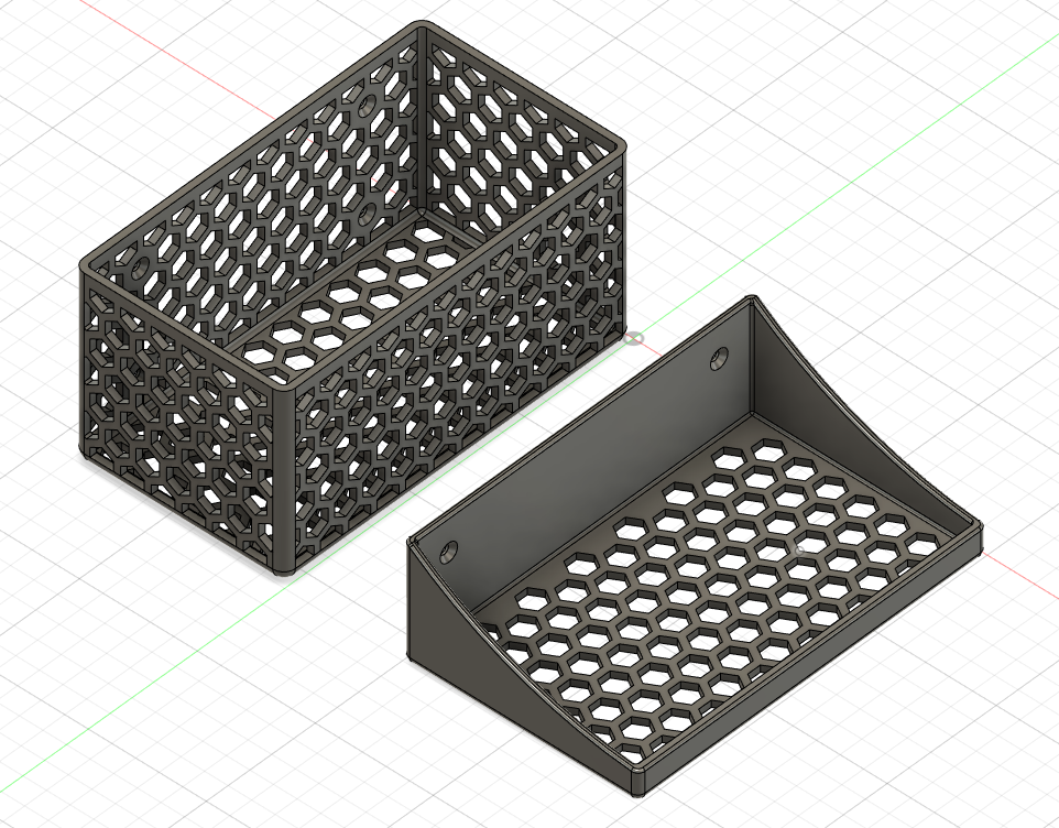 Wall Shelf Wall Basket Hex pattern