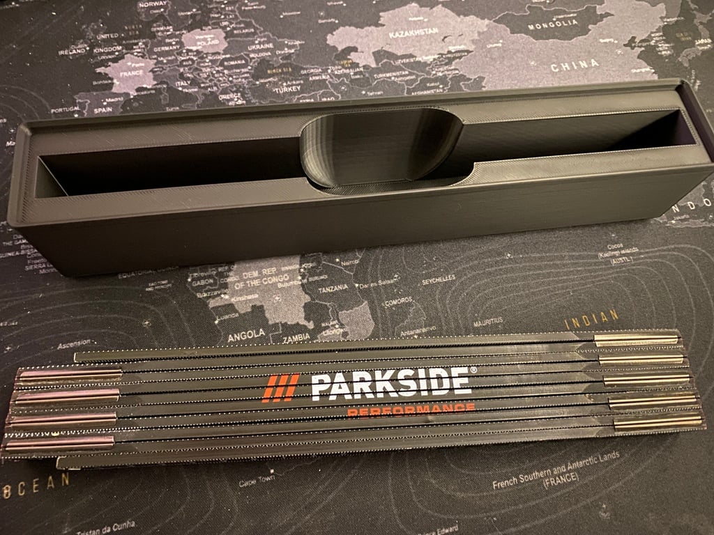 Folding Ruler Holder (parkside <17mm wide) Gridfinity