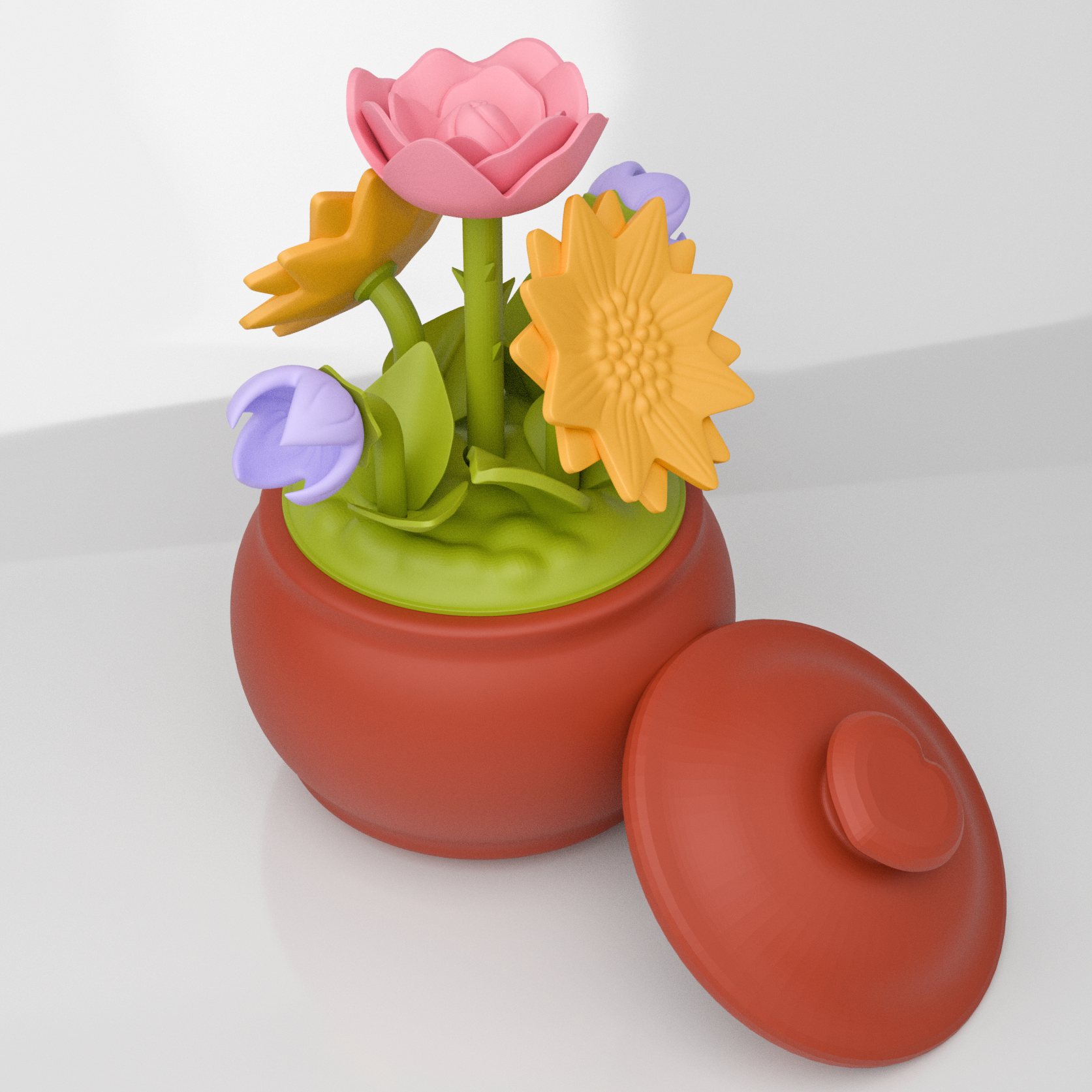 Valentine's Day multi-gift: magnets, container, pen holder