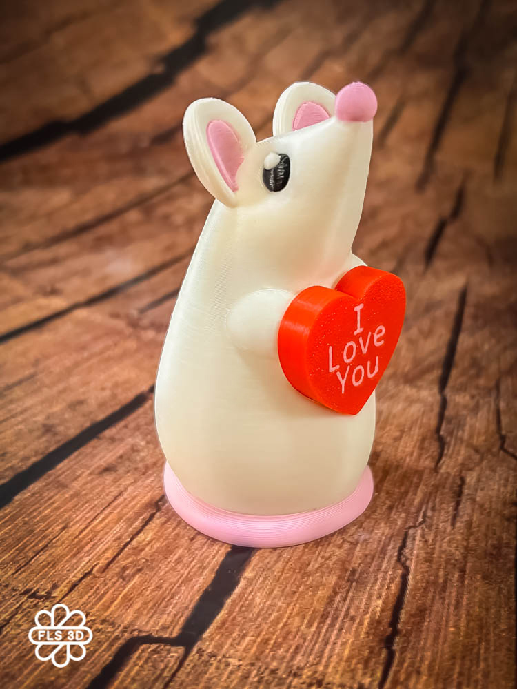Cute Magnetic Valentine's Day Mouse Figurine