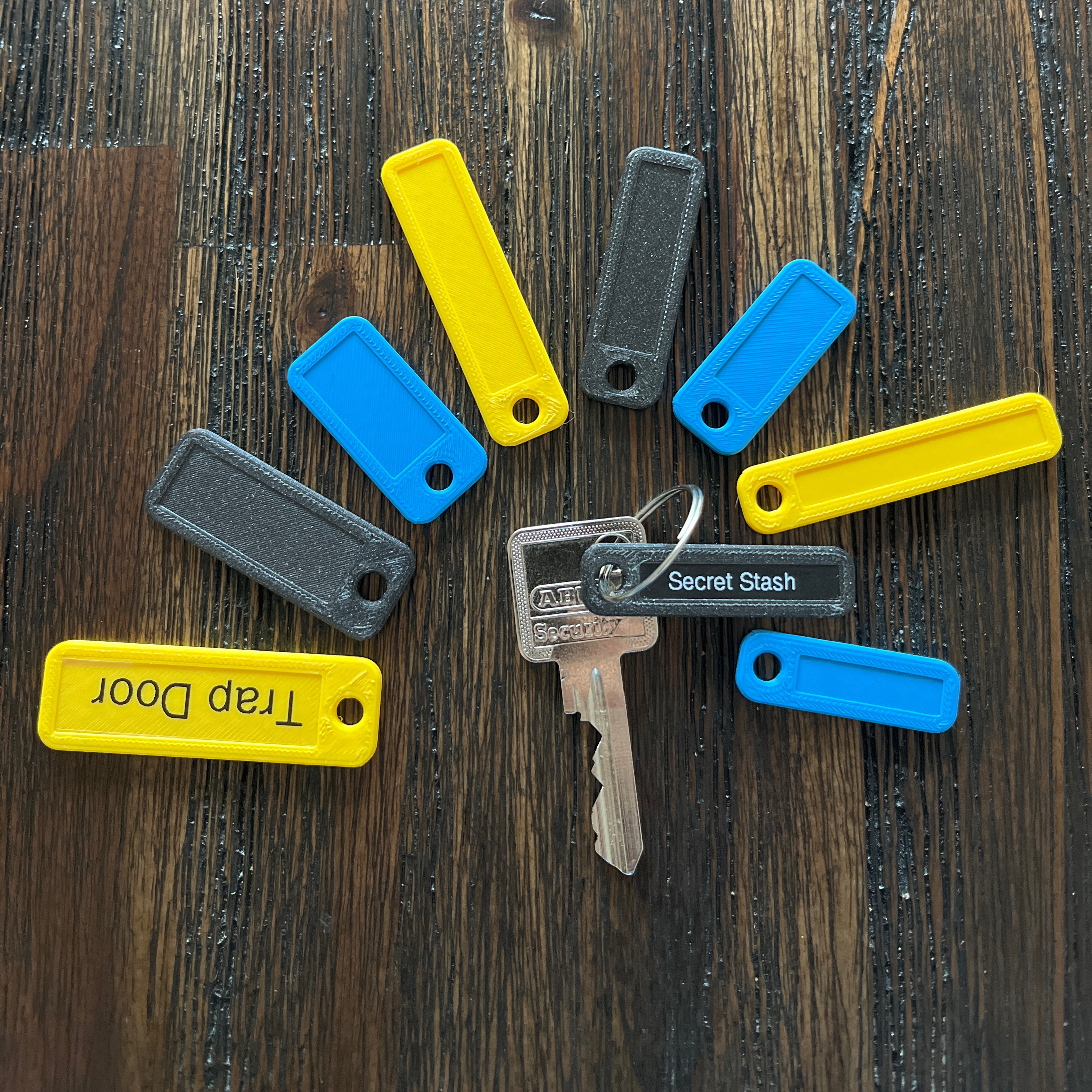 Keytags for usage with Brother P-Touch tapes