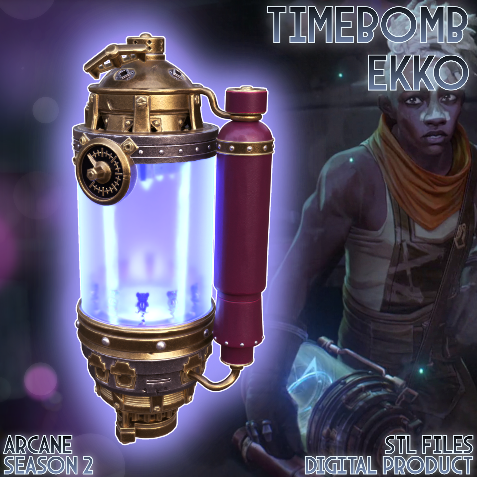 Ekko Timebomb Z Drive Cosplay Prop Arcane