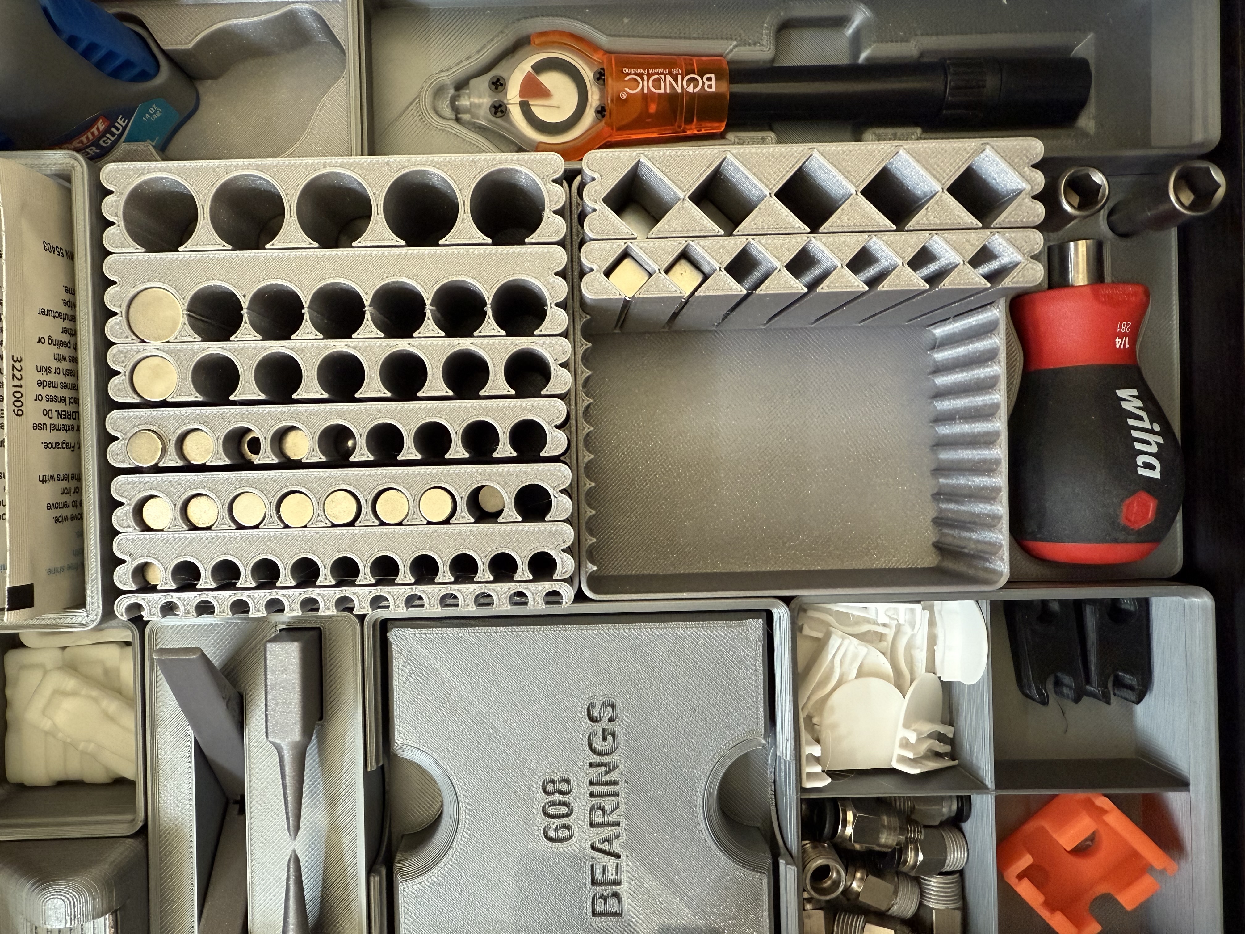 Miniatura 8 do modelo 3D Gridfinity Modular Magnet Storage System