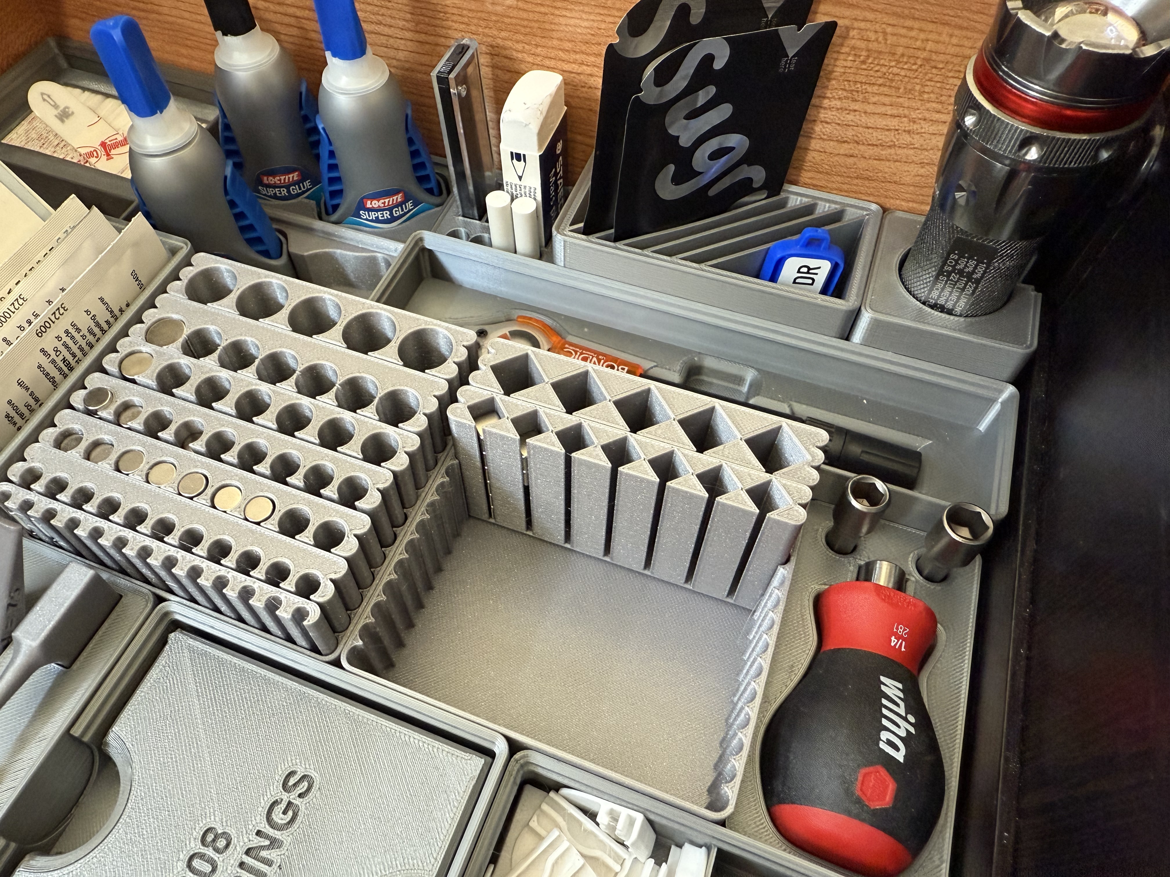 Miniatura 3 do modelo 3D Gridfinity Modular Magnet Storage System
