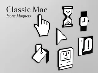 Retro-Style Mac Icon Magnets