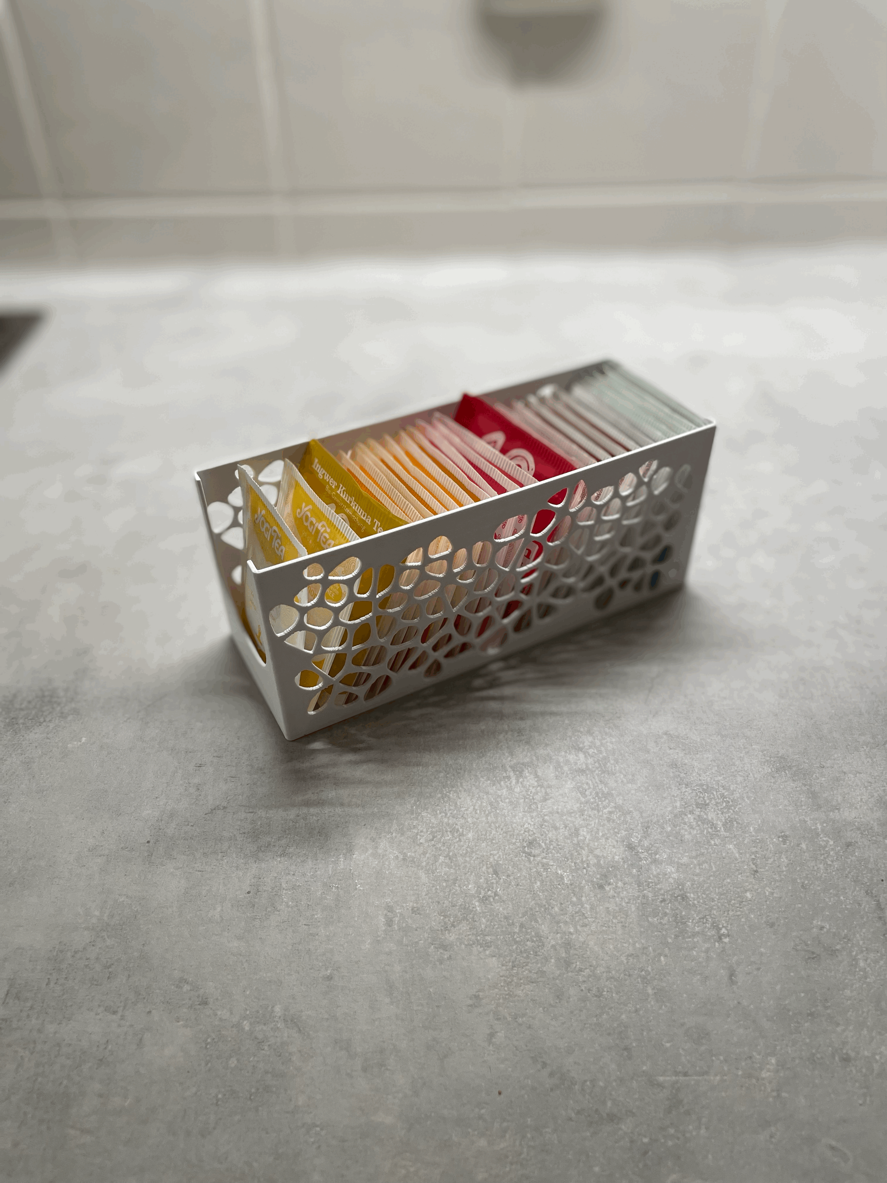 Miniatura 3 do modelo 3D Teabag Box voronoi - stackable