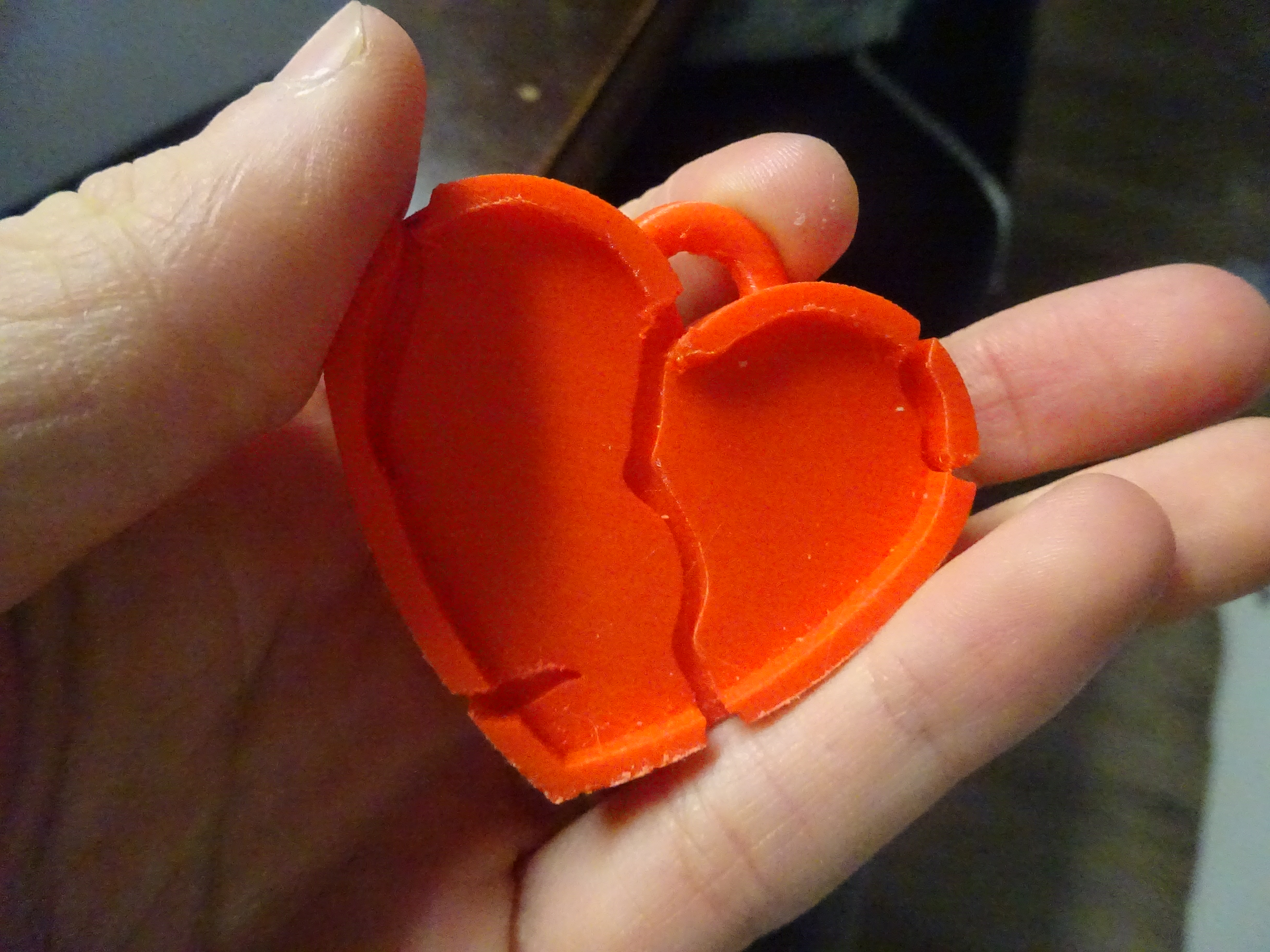 Heart-Shaped Bloodied Token Keychain