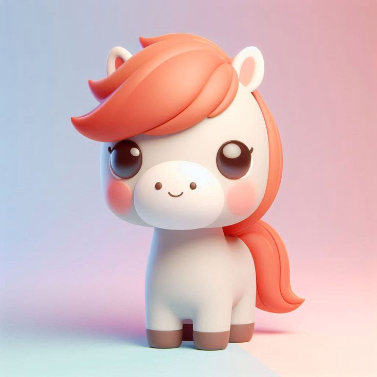 Baby Pony Clay character kawaii 3D Model