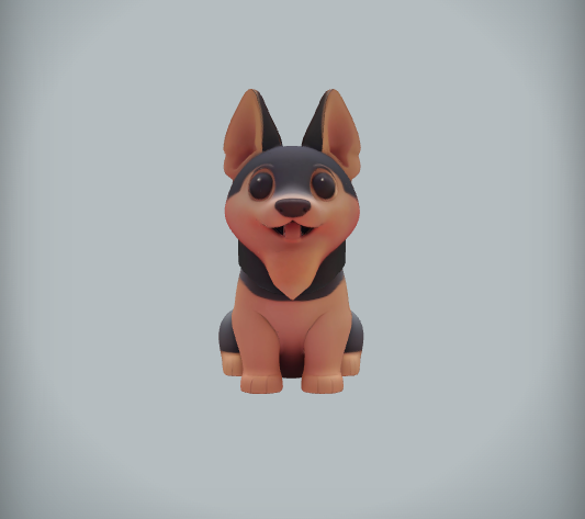 Baby Dog Clay character kawaii 3D Model