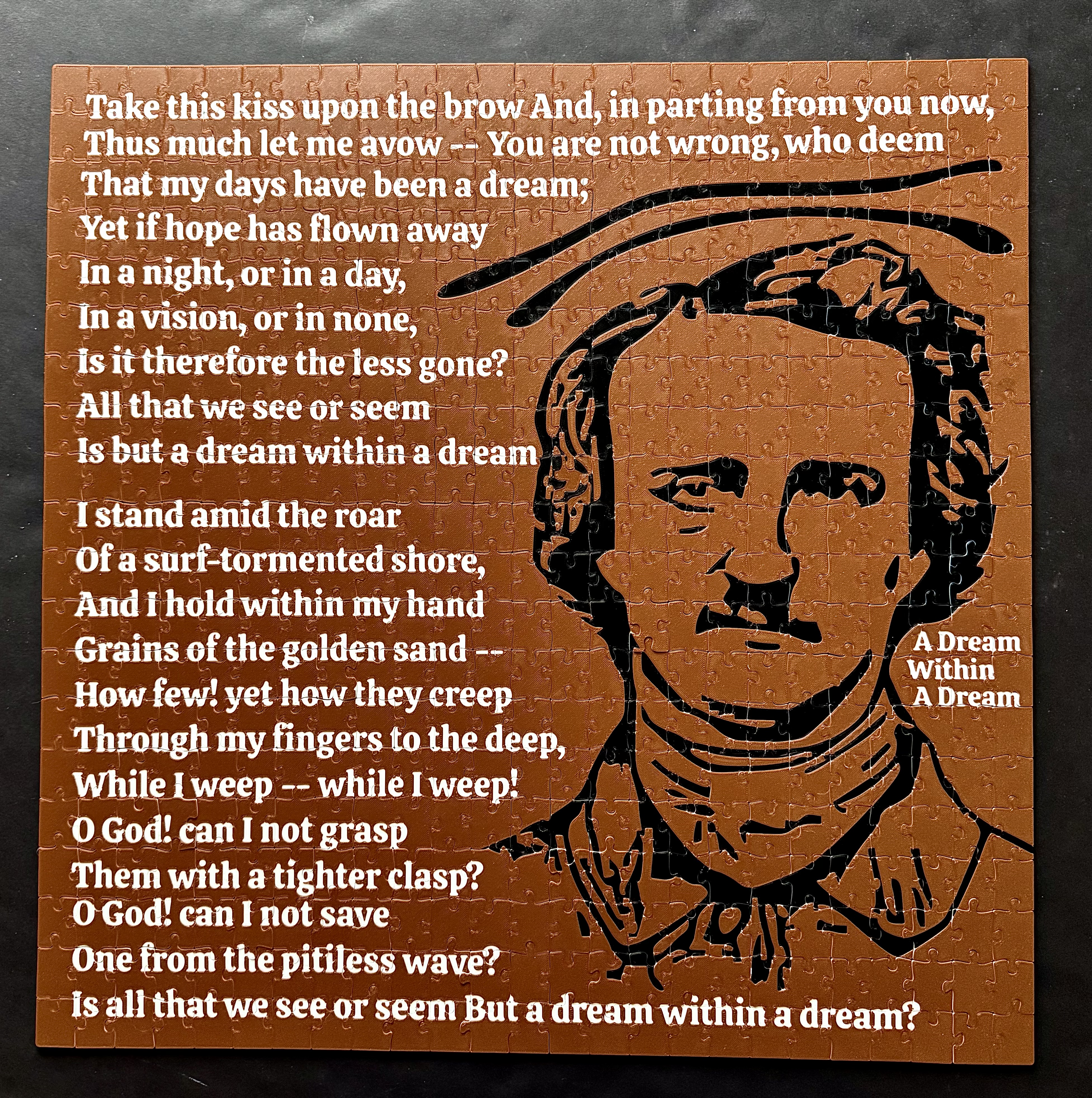500 piece Poe(try) Jigsaw Puzzle and Storage Container