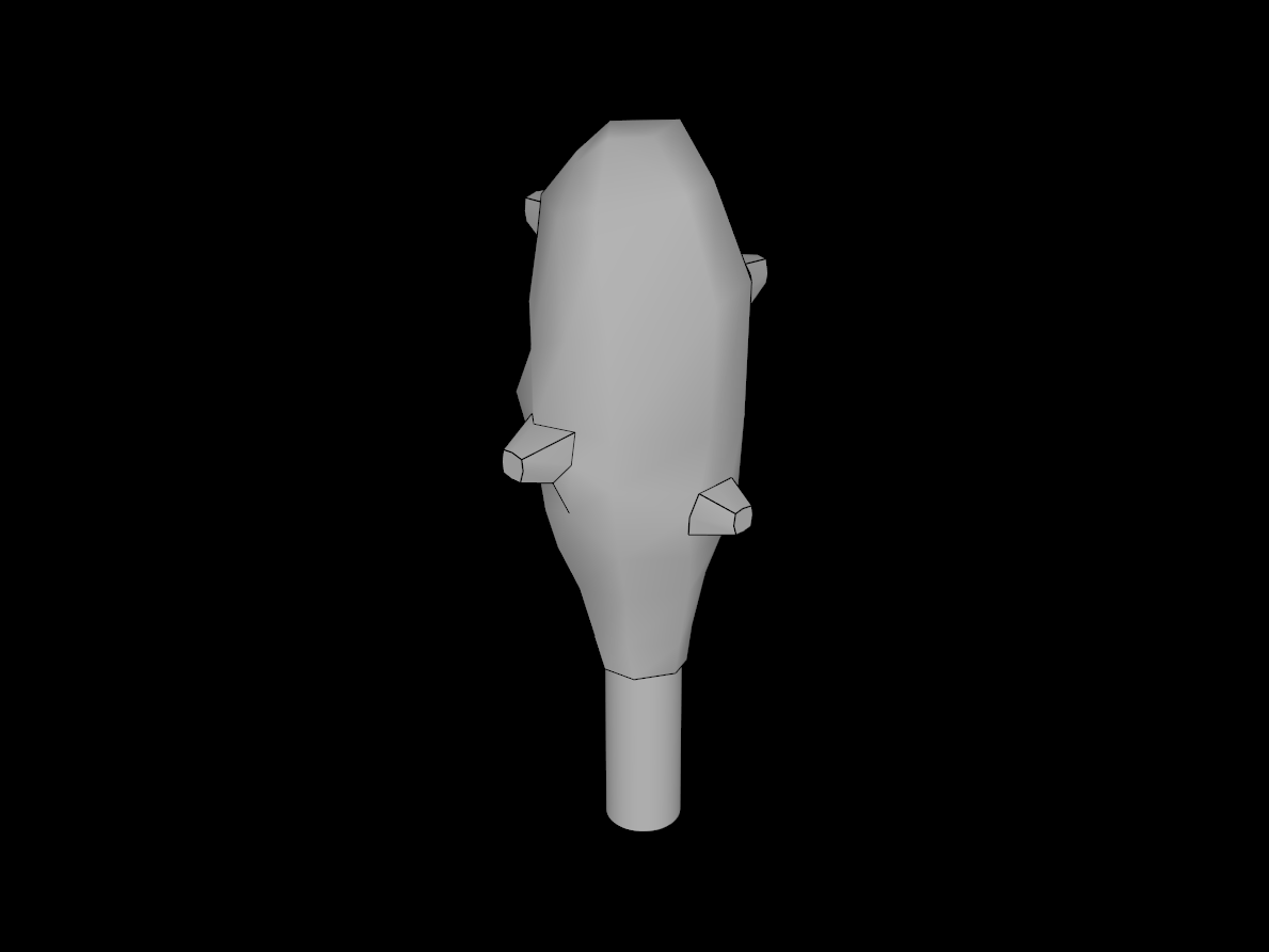 Lego Compatible (88001.dat) Minifig Weapon Club with Spikes - Small