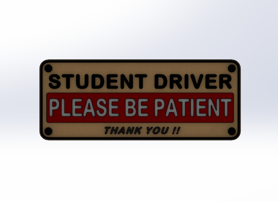 #0197 Student Driver Magnetic Sign