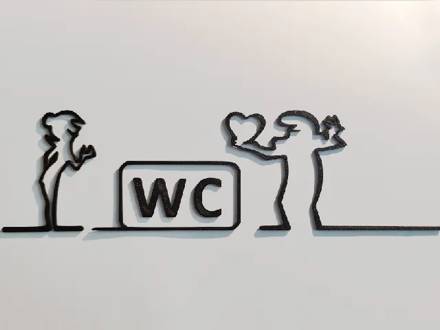 WC door hanger from the iconic cartoon "La Linea" Balum Balum.