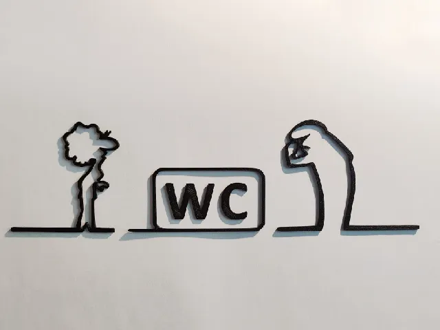WC door hanger from the iconic cartoon "La Linea" Balum Balum.