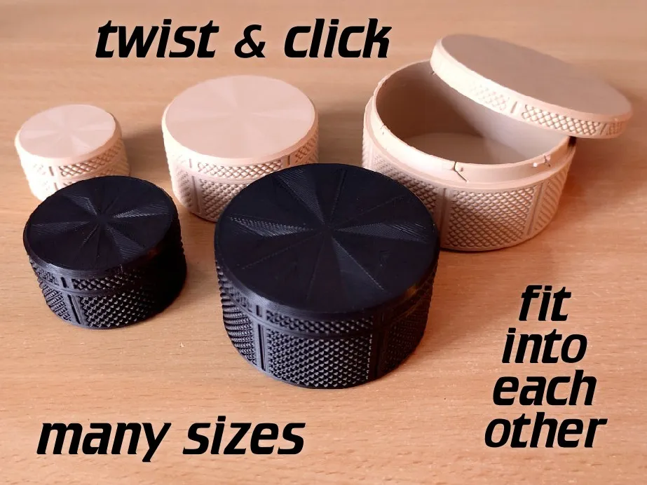 container sets with bayonet lock by DrJones Download free STL - Main Image