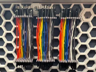 Parametric Jumper Wire Honeycomb Storage Wall Rack